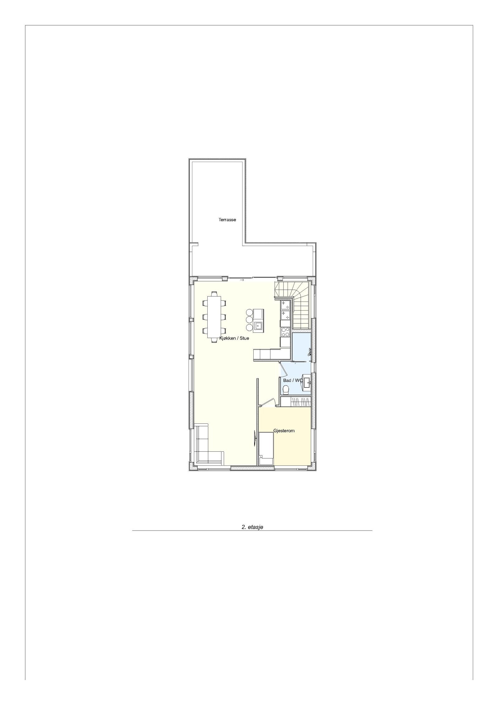 Salgstegning - 2. etg Husmodell 2 Axel Dahls terrasse Galleribilde