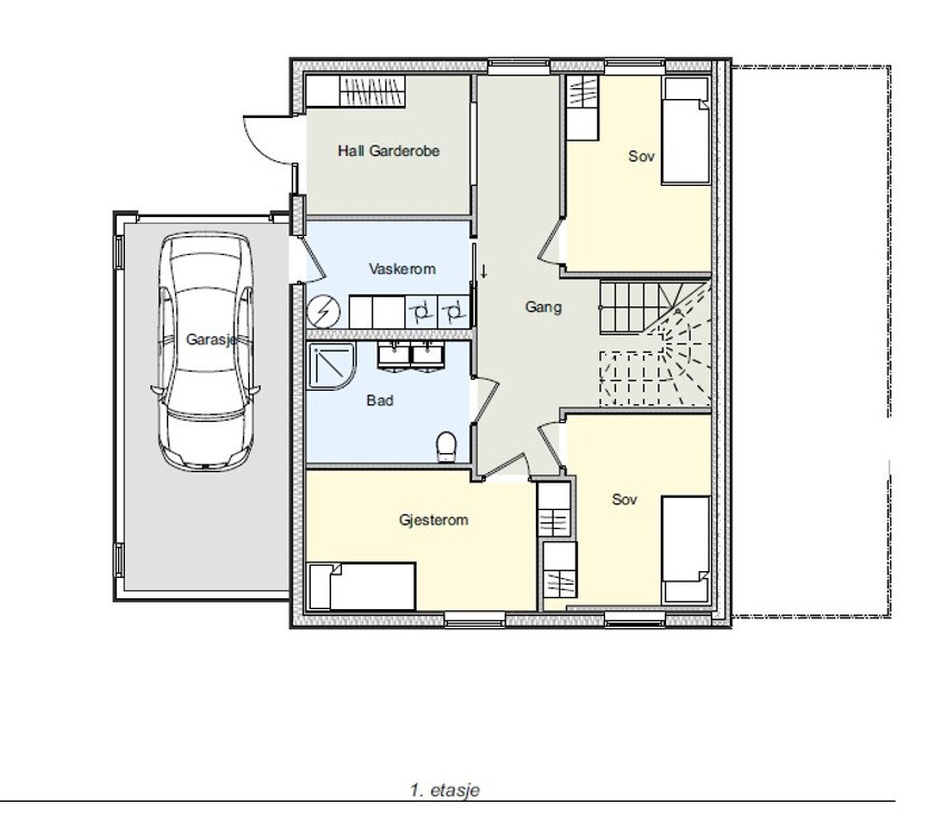 Husmodell 1 - 1. etasje Galleribilde
