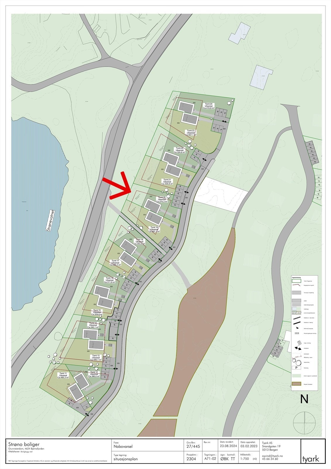 Situasjonsplan - Hus 2 - Tomt 20 Galleribilde