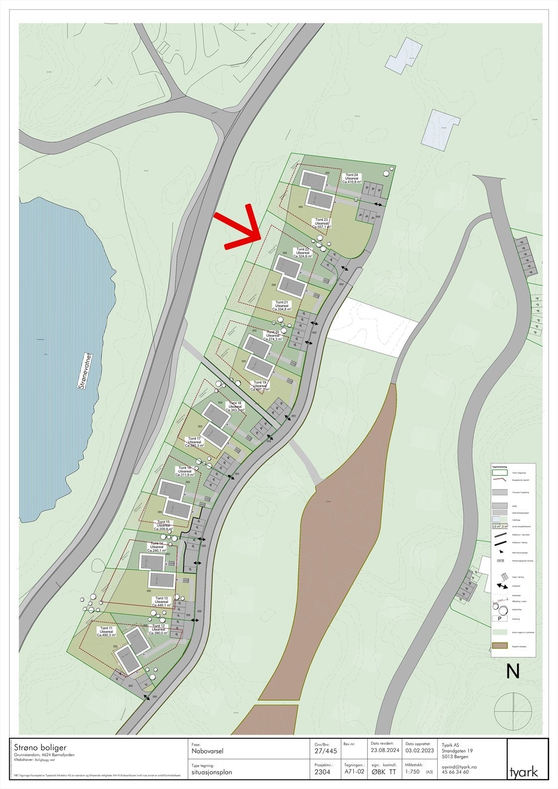 Situasjonsplan - Hus 4 - Tomt 22 Galleribilde