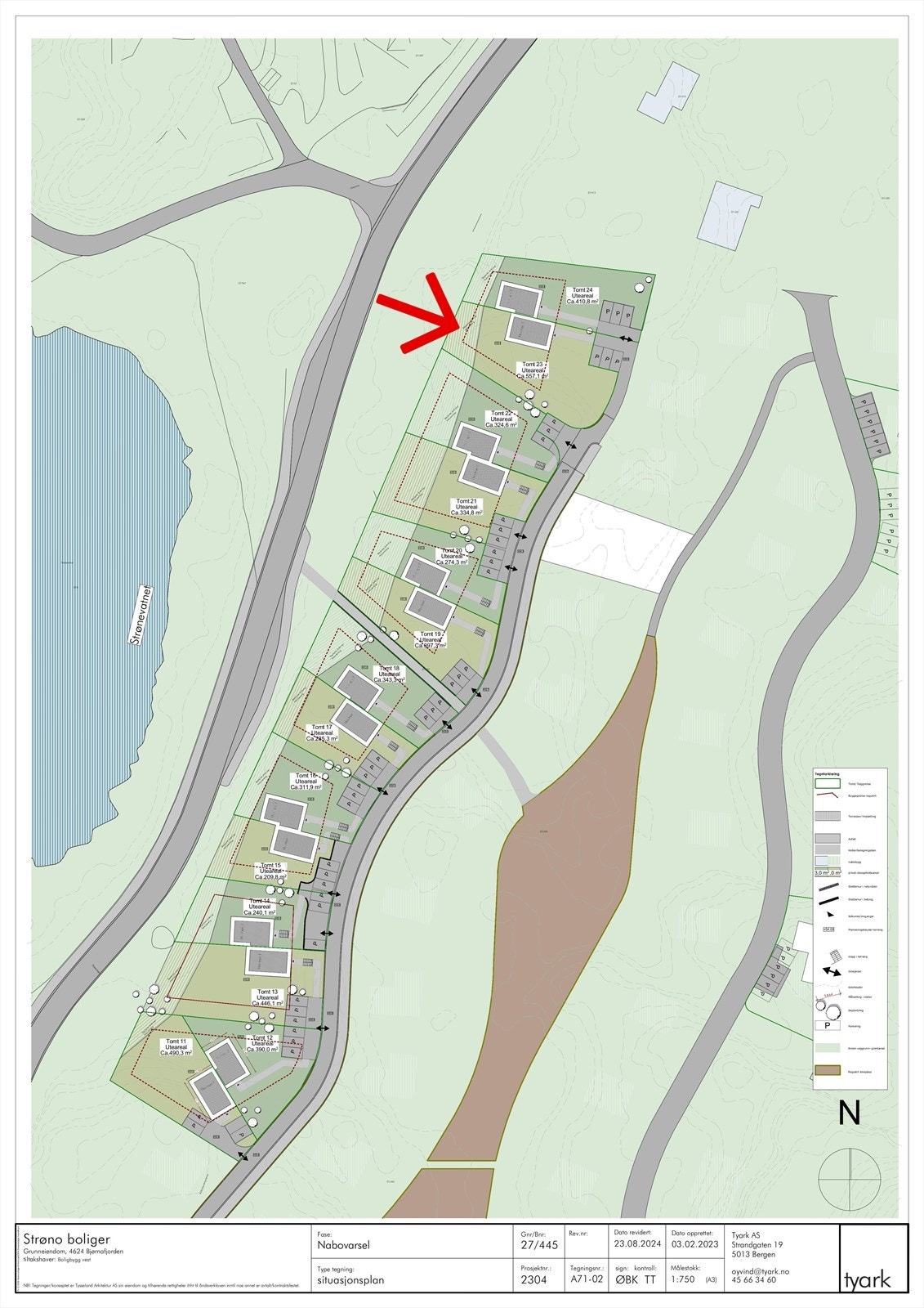 Situasjonsplan - Hus 5 - Tomt 23 Galleribilde