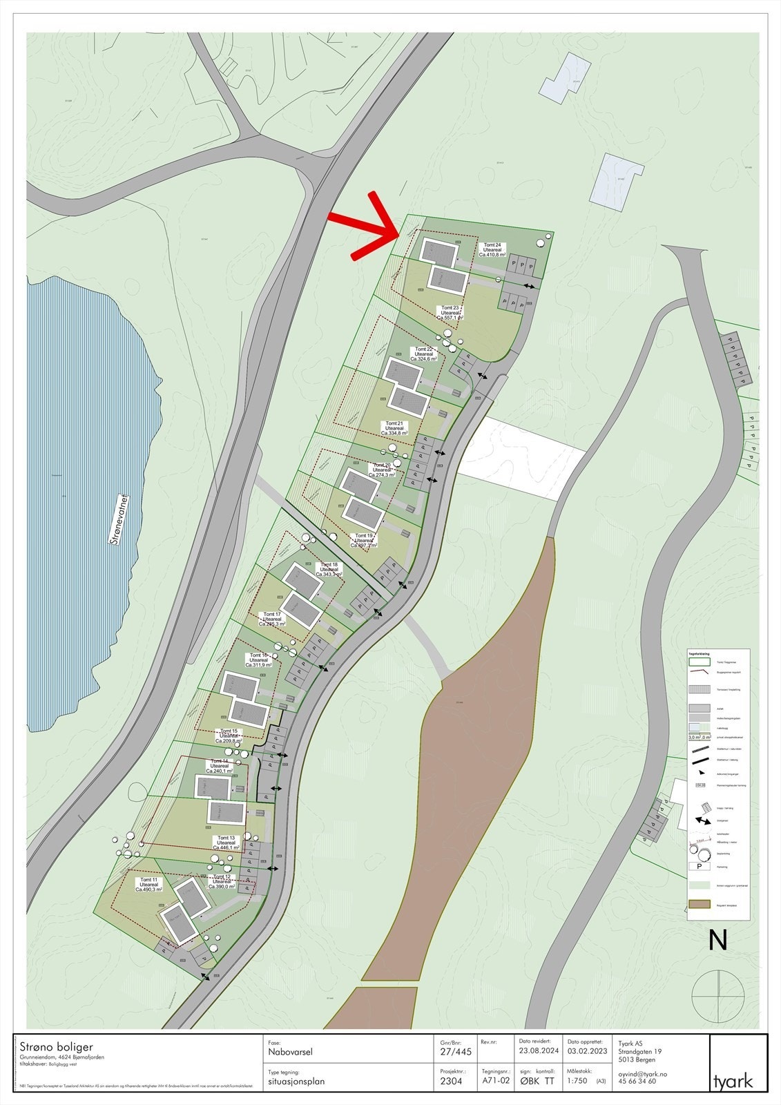 Situasjonsplan - Hus 6 - Tomt 24 Galleribilde