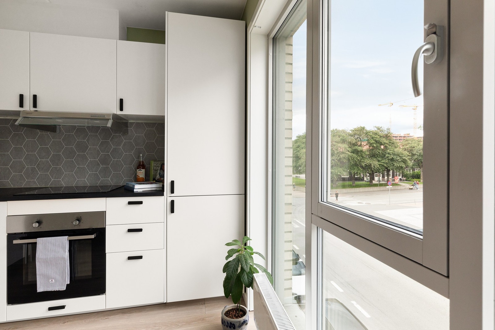 Store vinduer som omtrent går helt fra gulv til tak. Galleribilde