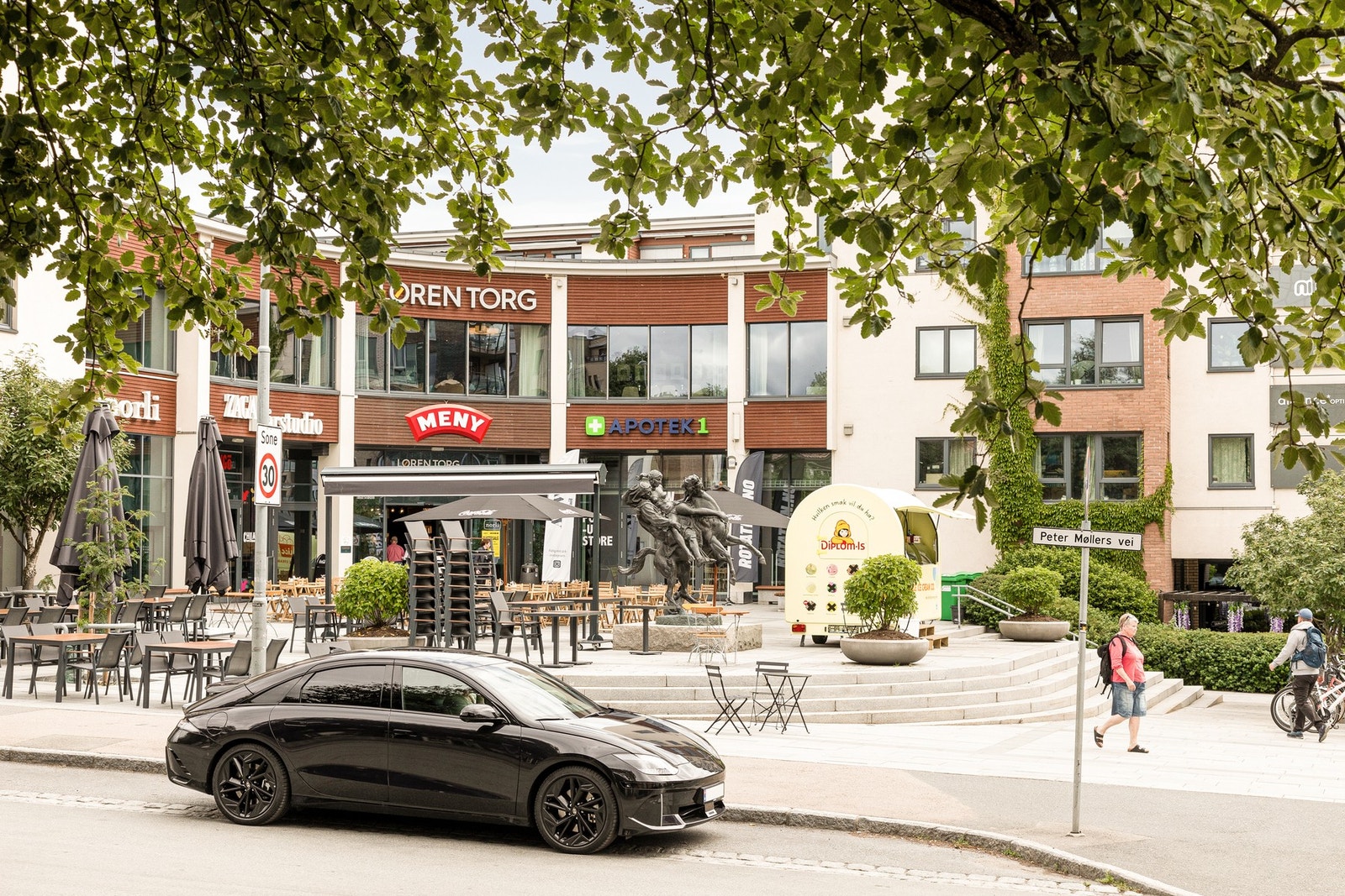 Løren Torg med blant annet Meny, apotek og flere andre butikker. Galleribilde