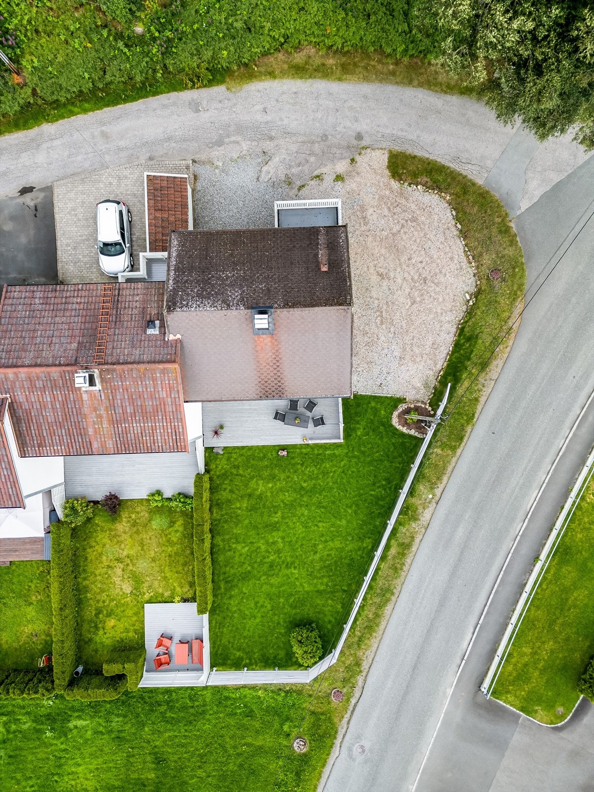 Dronefoto oversikt tomt Galleribilde