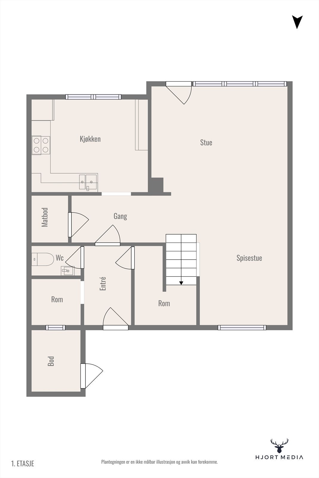 Plantegning - 1. etg. Galleribilde