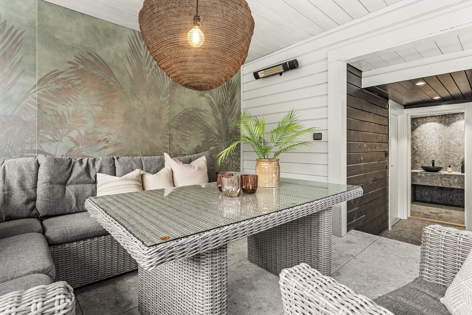 Det er montert terrassevarmer Galleribilde