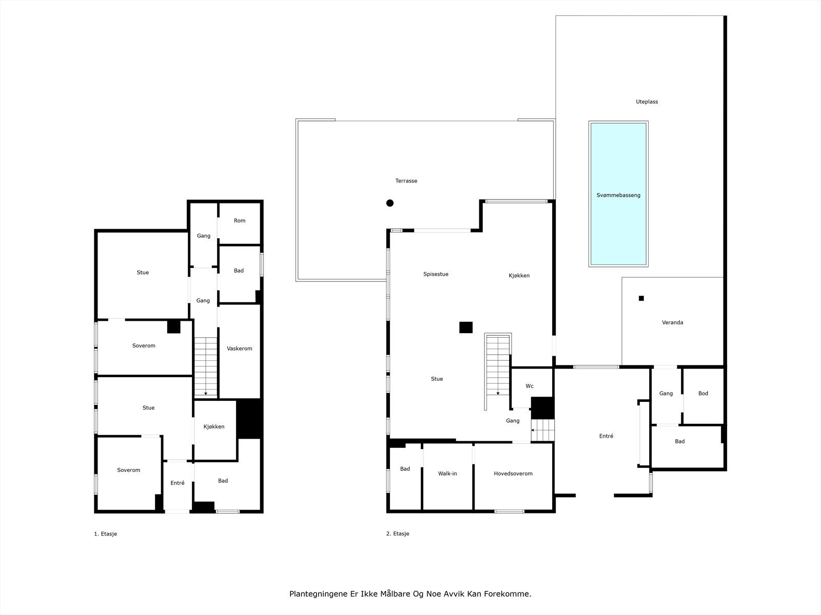 Plantegning alle plan Galleribilde