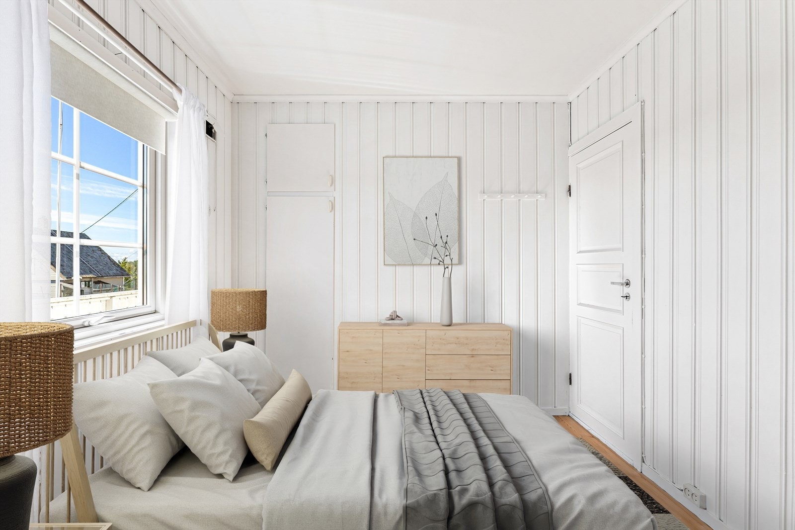 Digital møblering av soverom Galleribilde