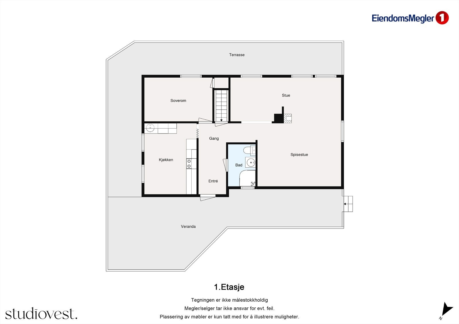 Planskisse 1.etasje Galleribilde