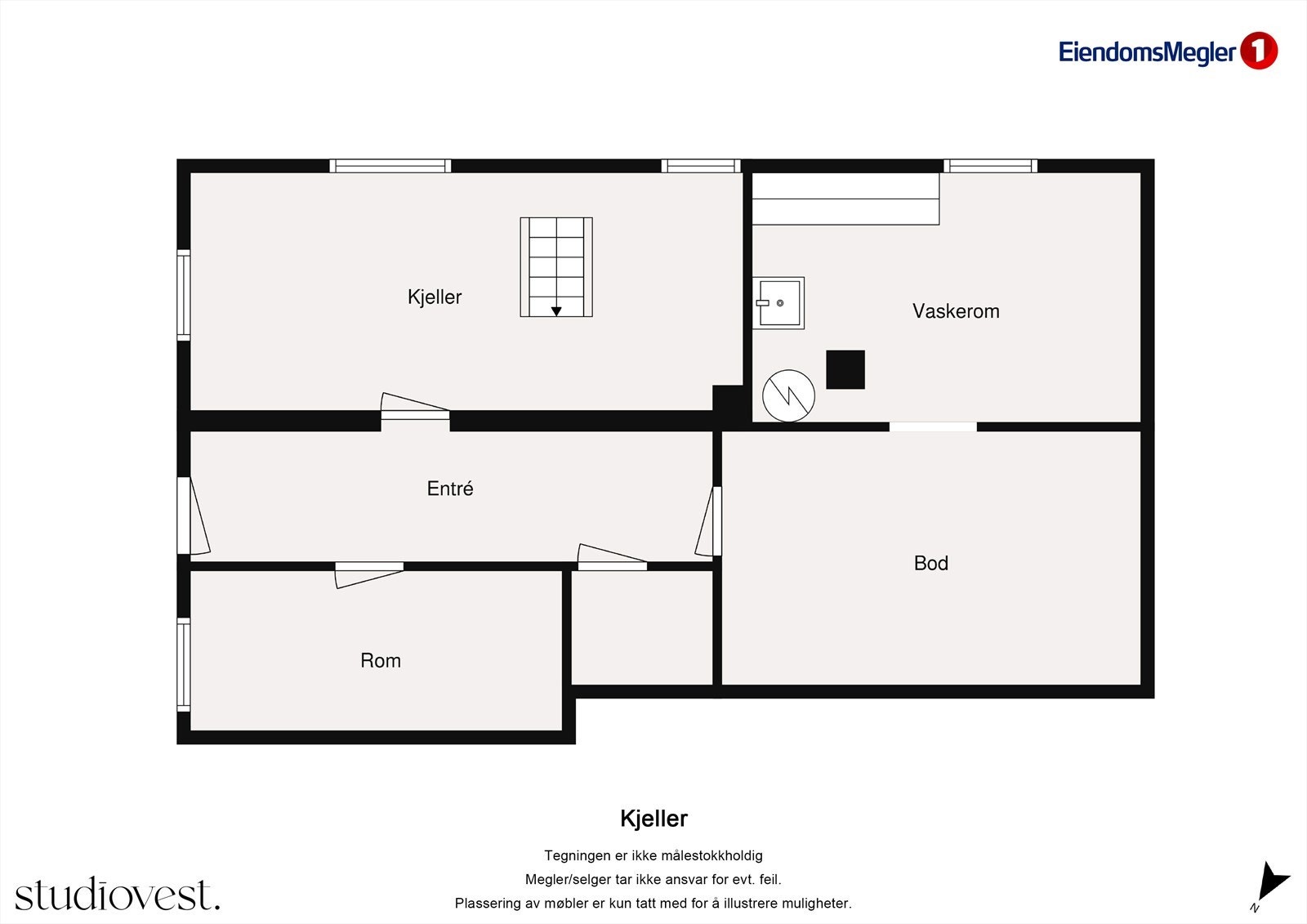 Planskisse Kjeller Galleribilde