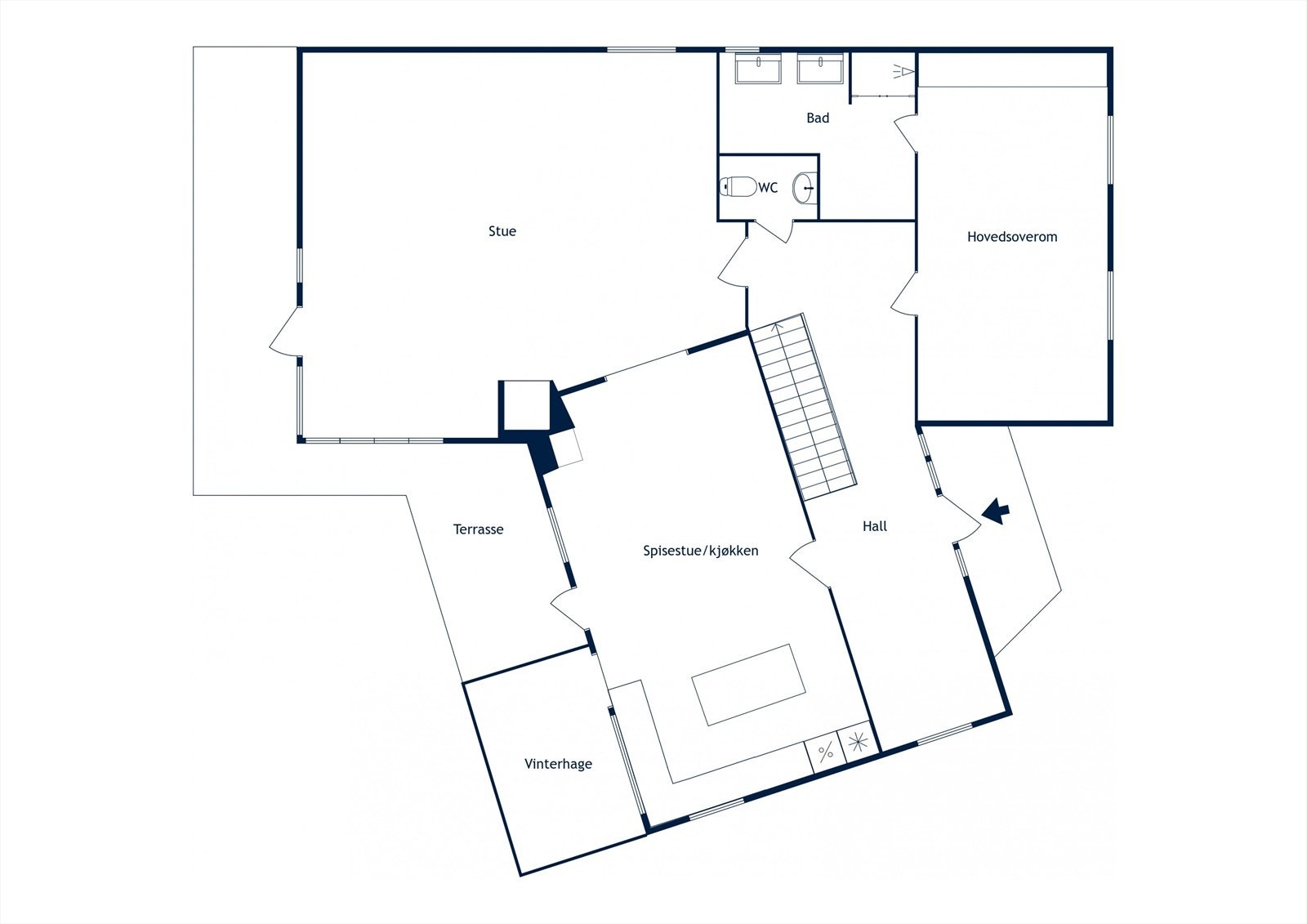 Plantegning 1.etasje Galleribilde