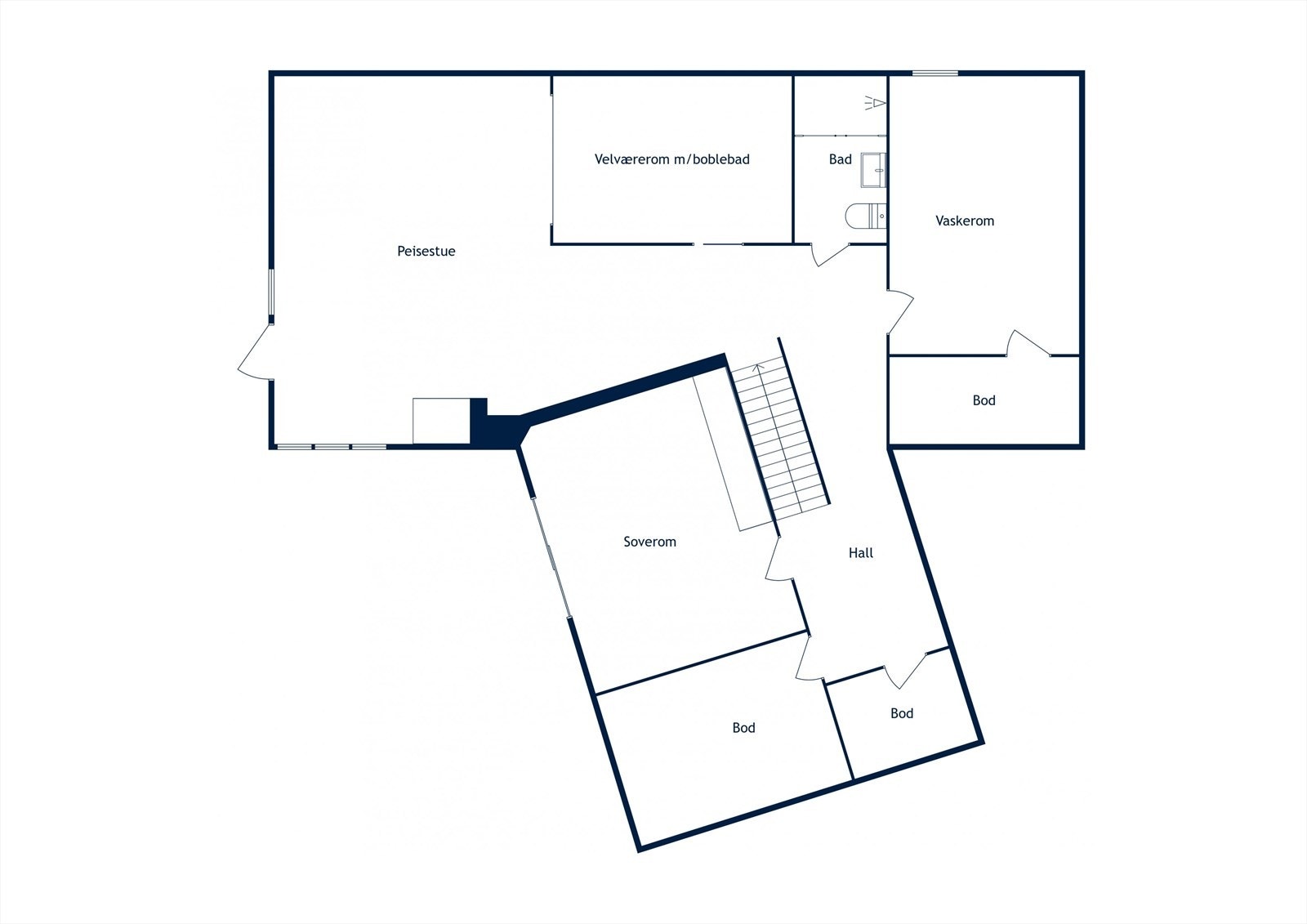 Plantegning underetasje Galleribilde