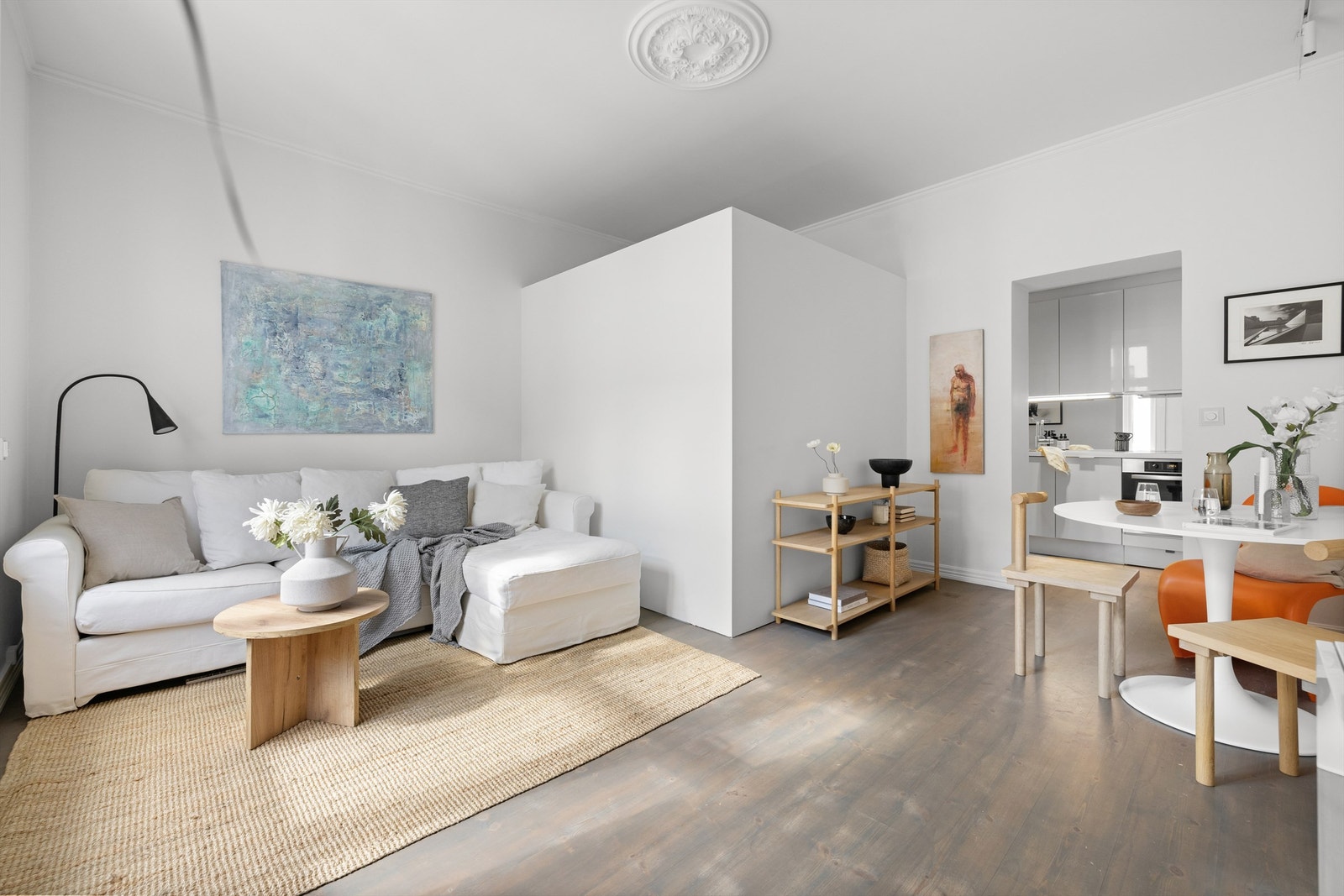 Leiligheten har en god planløsning som vil gjøre det enkelt å innrede. Galleribilde