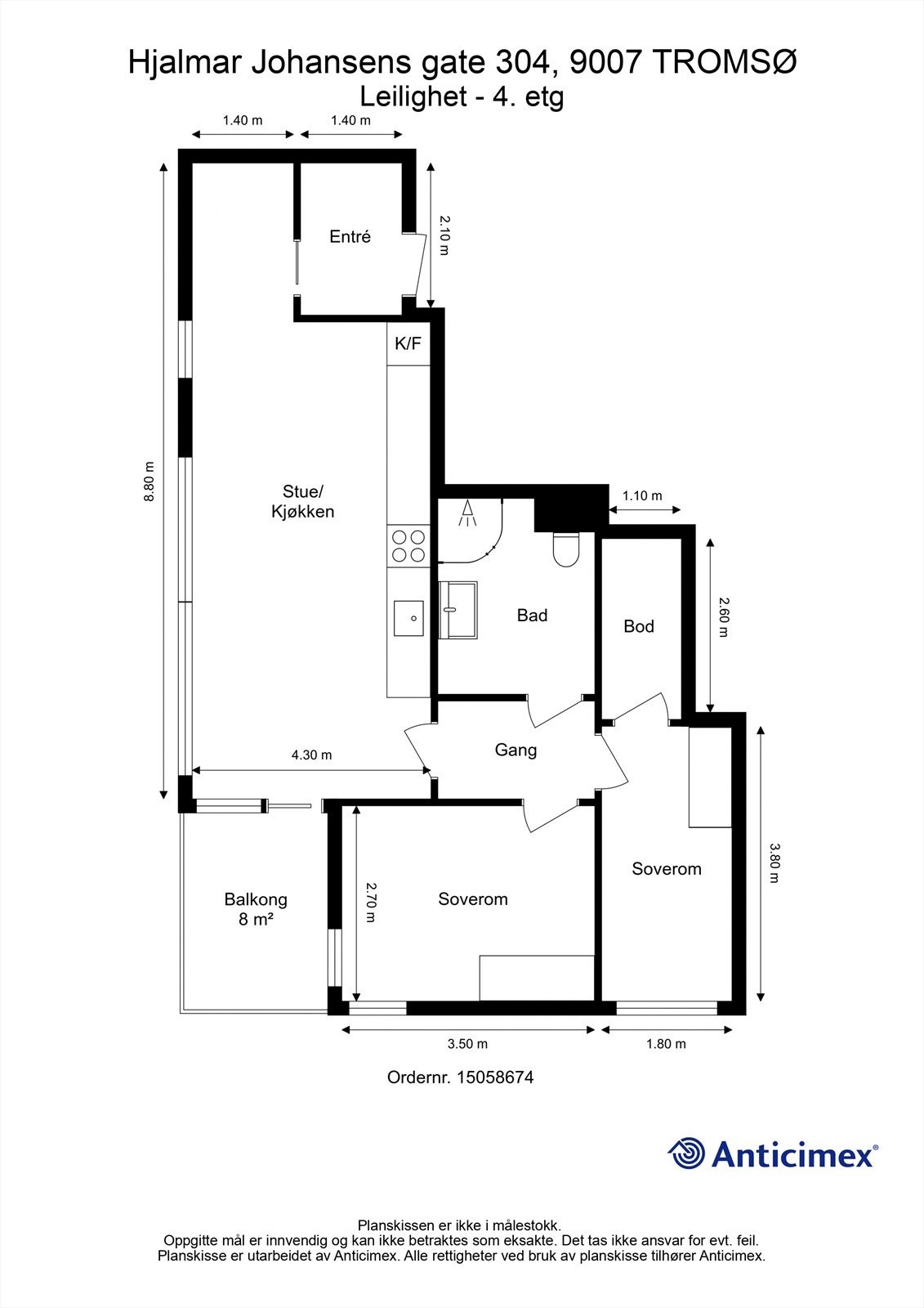 Planillustrasjon leilighet Galleribilde