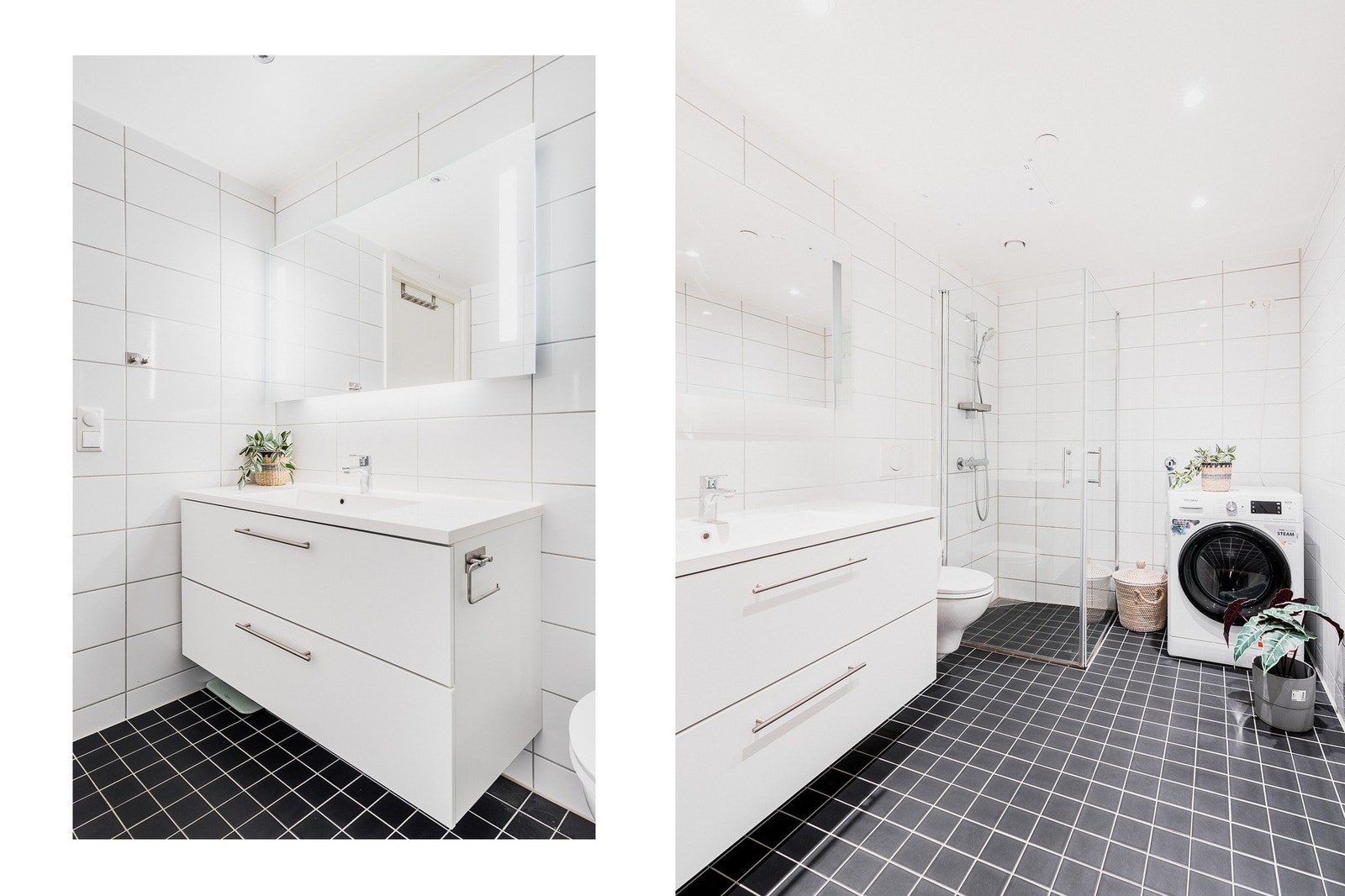 Lyst og praktisk baderom. Galleribilde