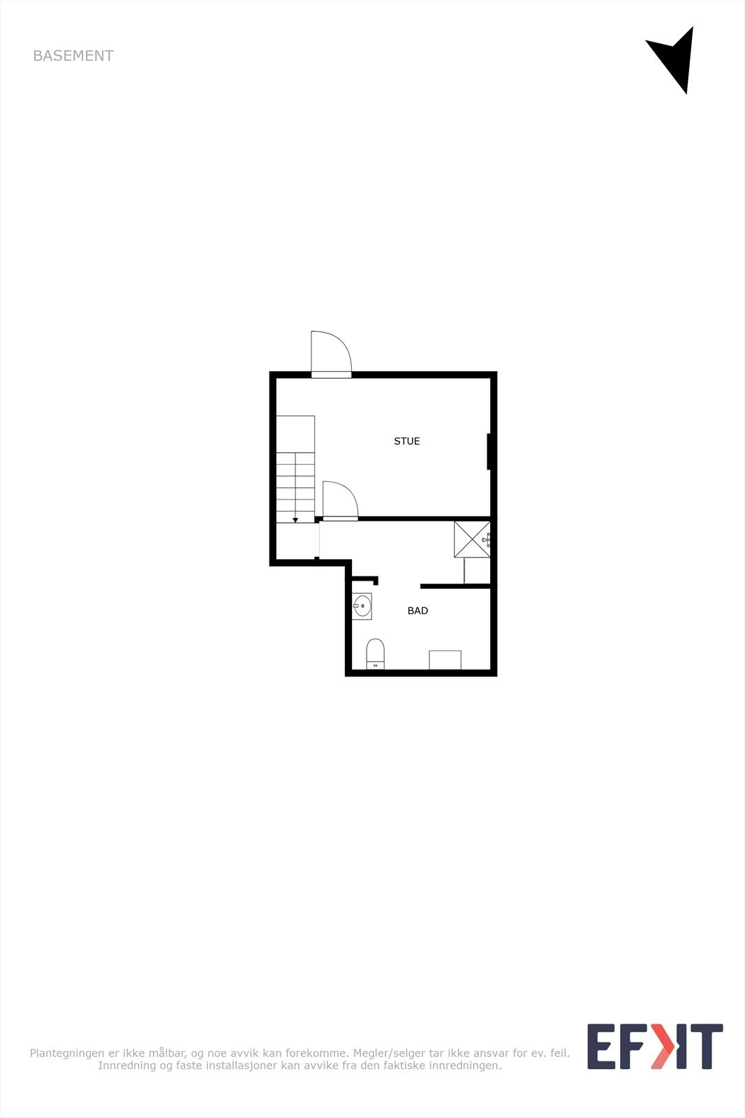 Plantegning kjeller. Galleribilde