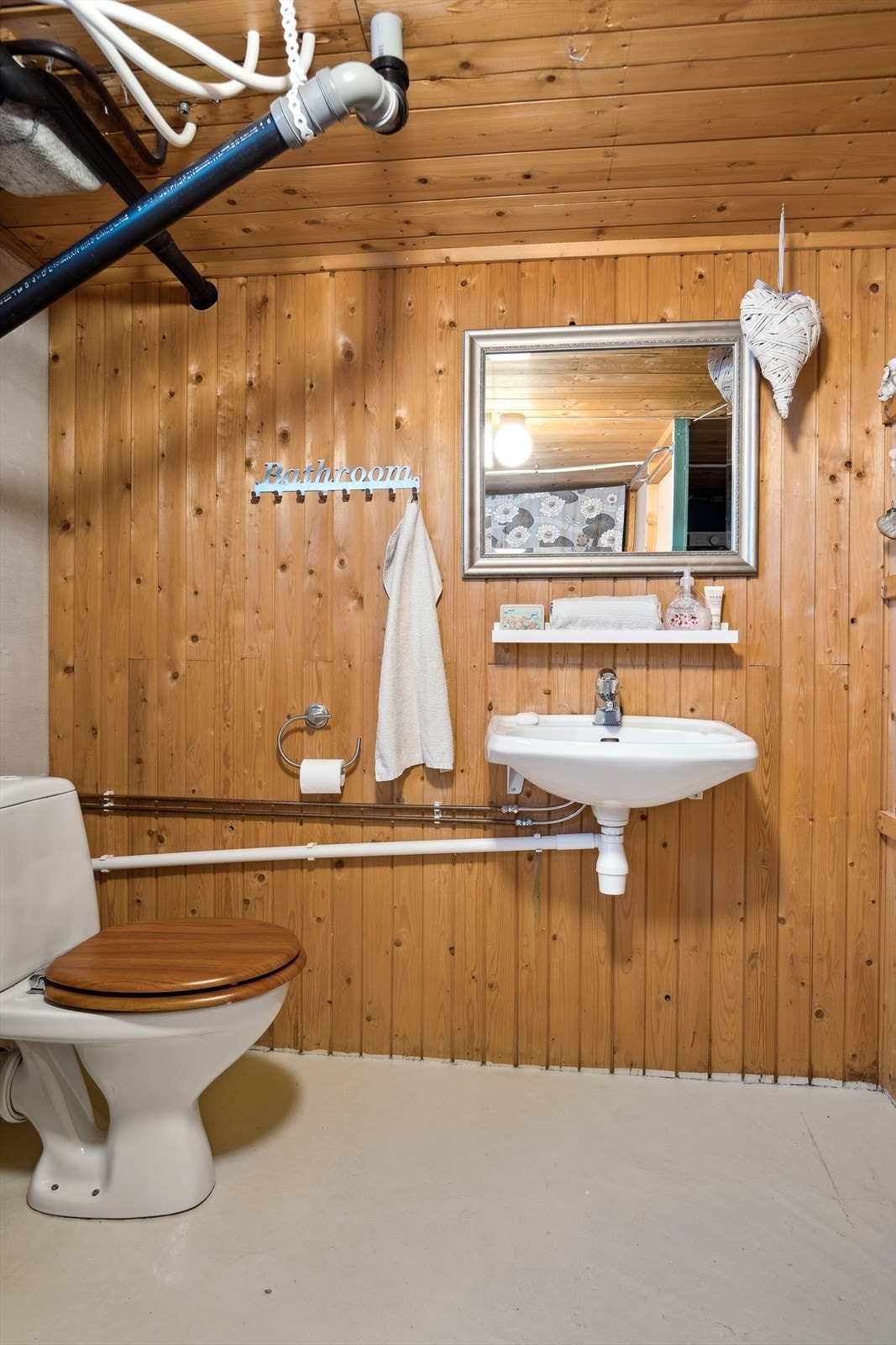 Vaskerom i kjeller med dusj og toalett. Galleribilde