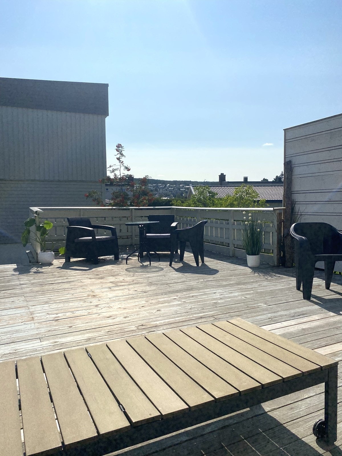 Terrassen har en solrik og skjermet beliggenhet. Galleribilde