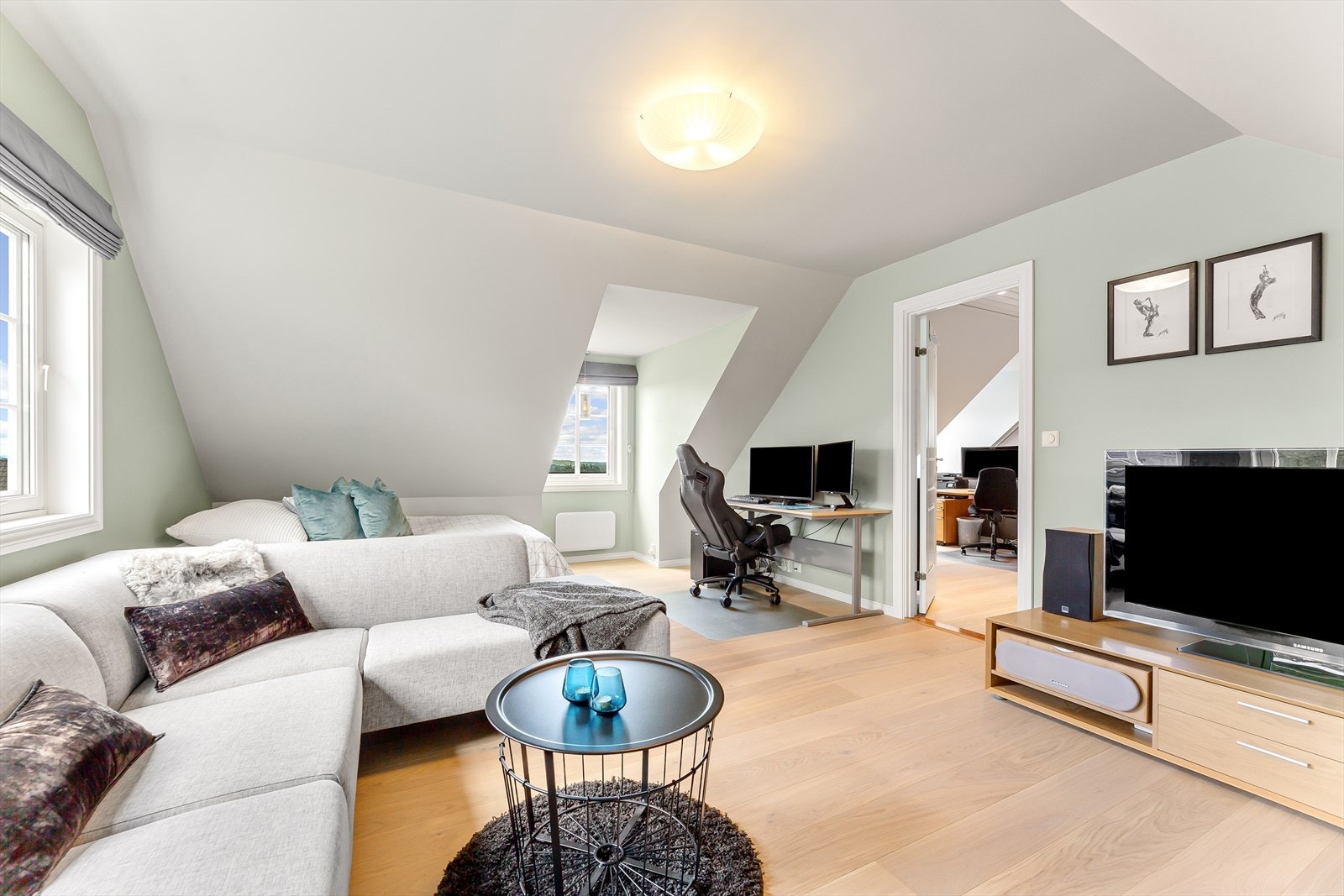 Rommet var opprinnelig tegnet som to soverom. Galleribilde