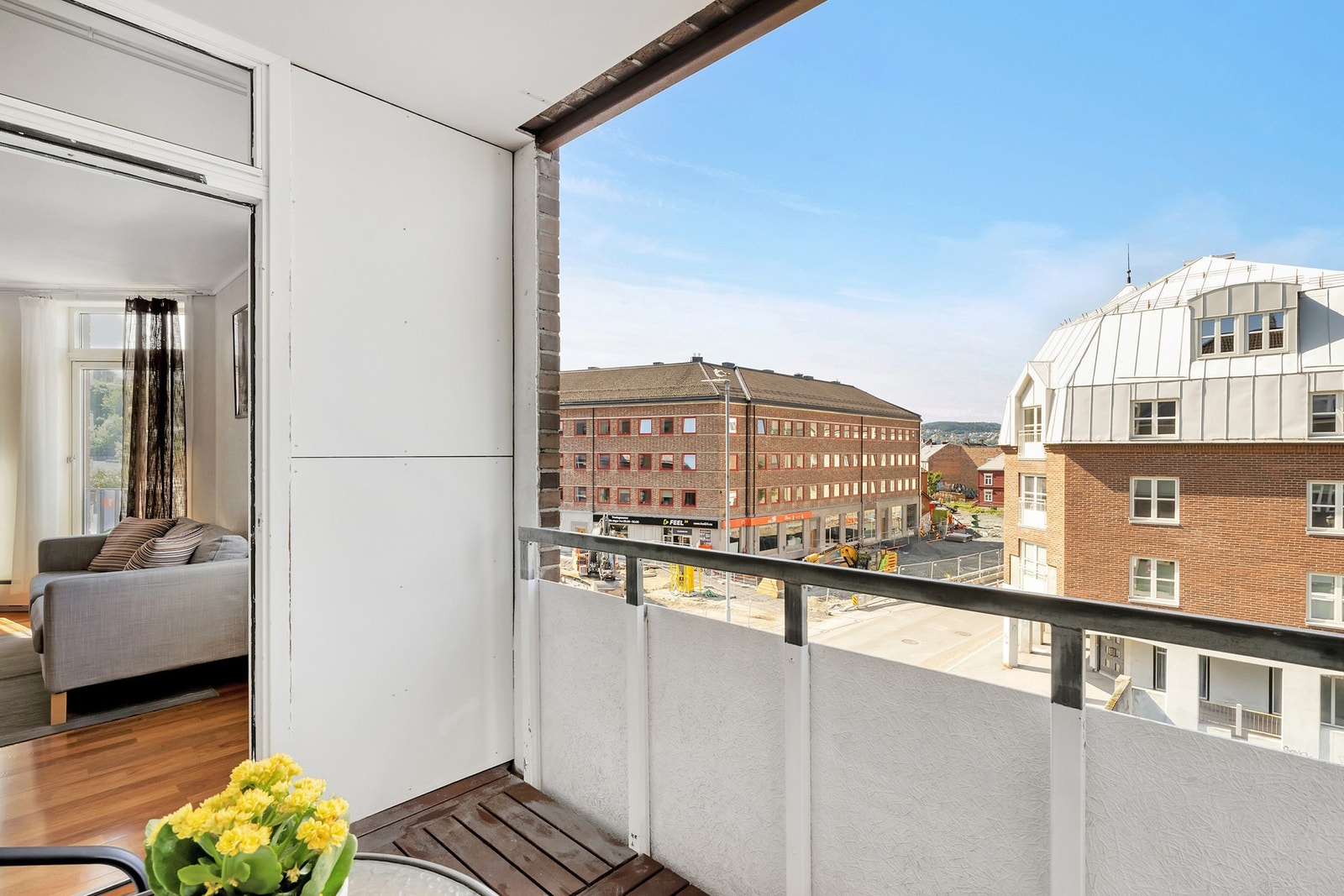 Utsikt mot blant annet Innherredsveien som for tiden blir gjort om til miljøgate. Galleribilde