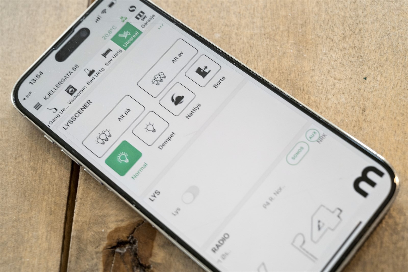 Boligen har smarthus styring med SENSIO APP Galleribilde