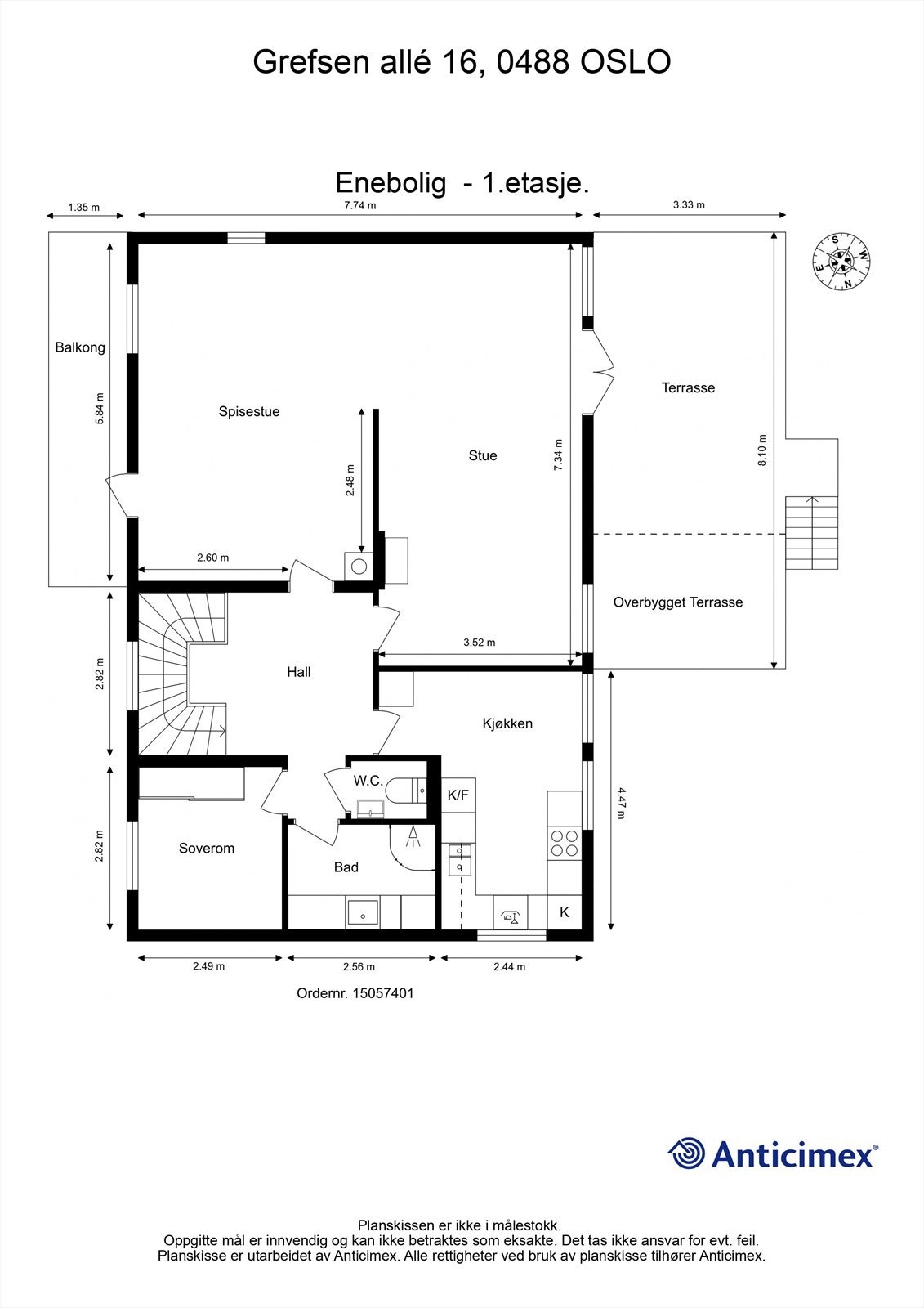 Plantegning 1.etg Galleribilde