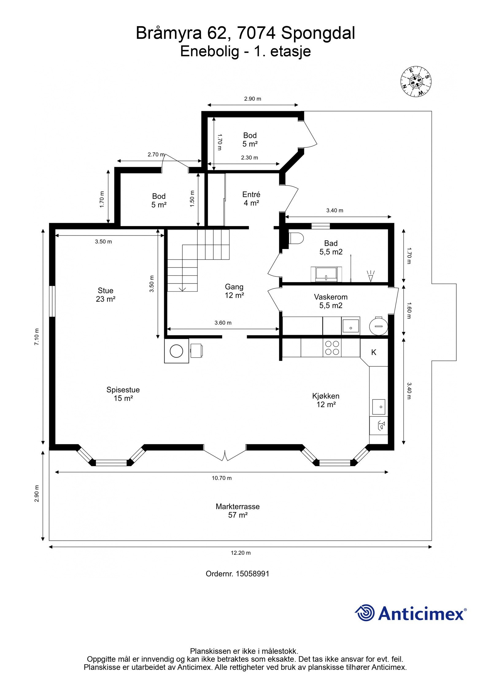 Plantegning 1. etasje Galleribilde