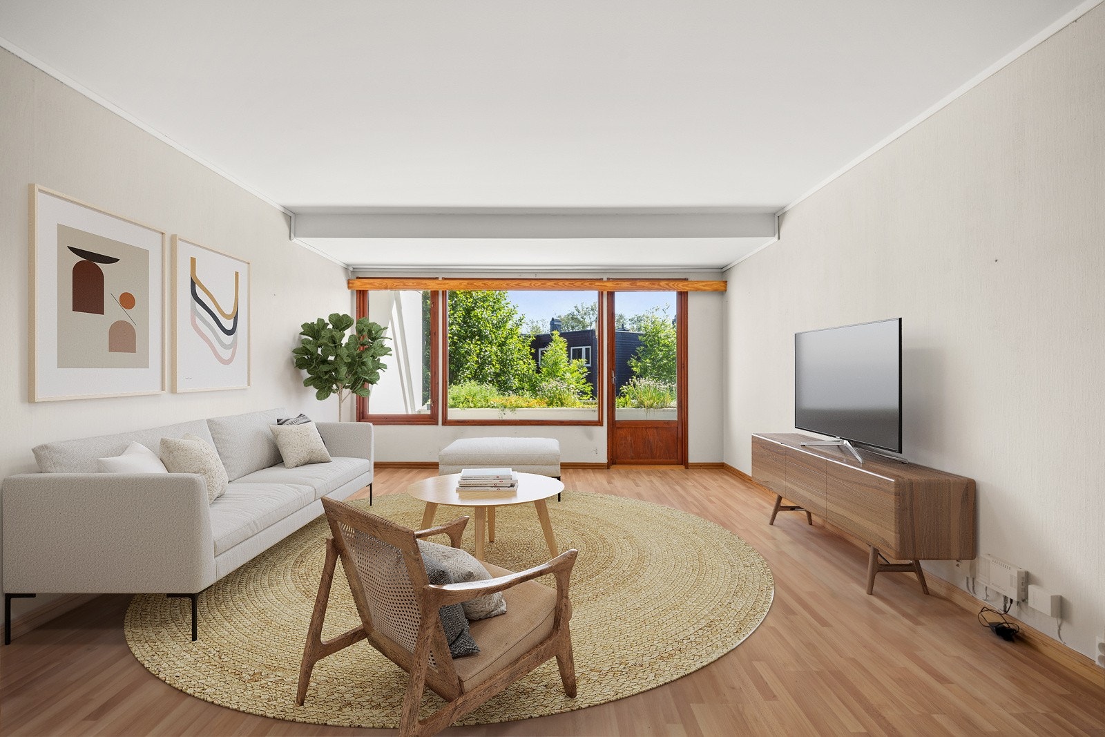 Ilustrasjonsbilde av stue Galleribilde