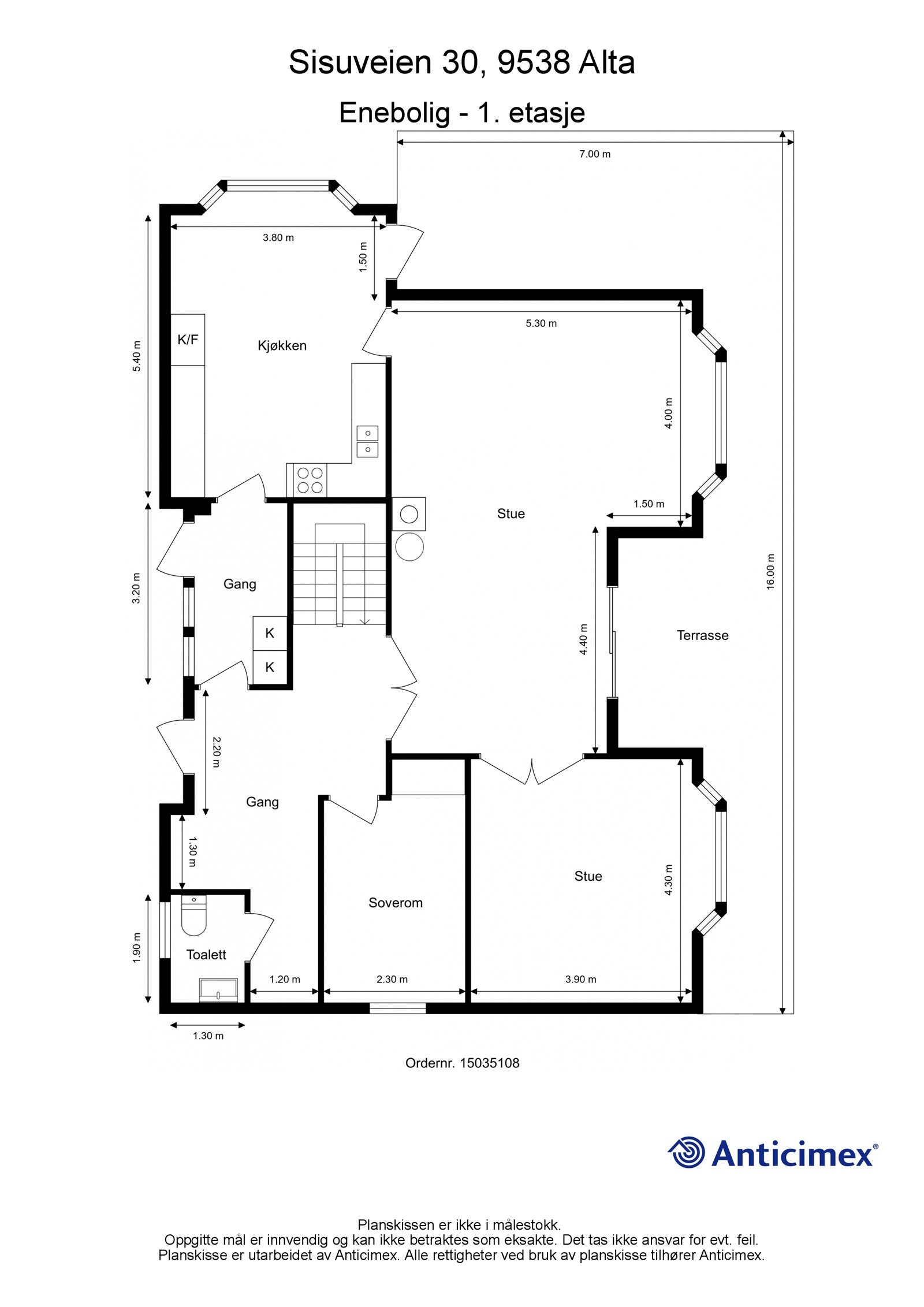 Plantegning 1. etasje Galleribilde
