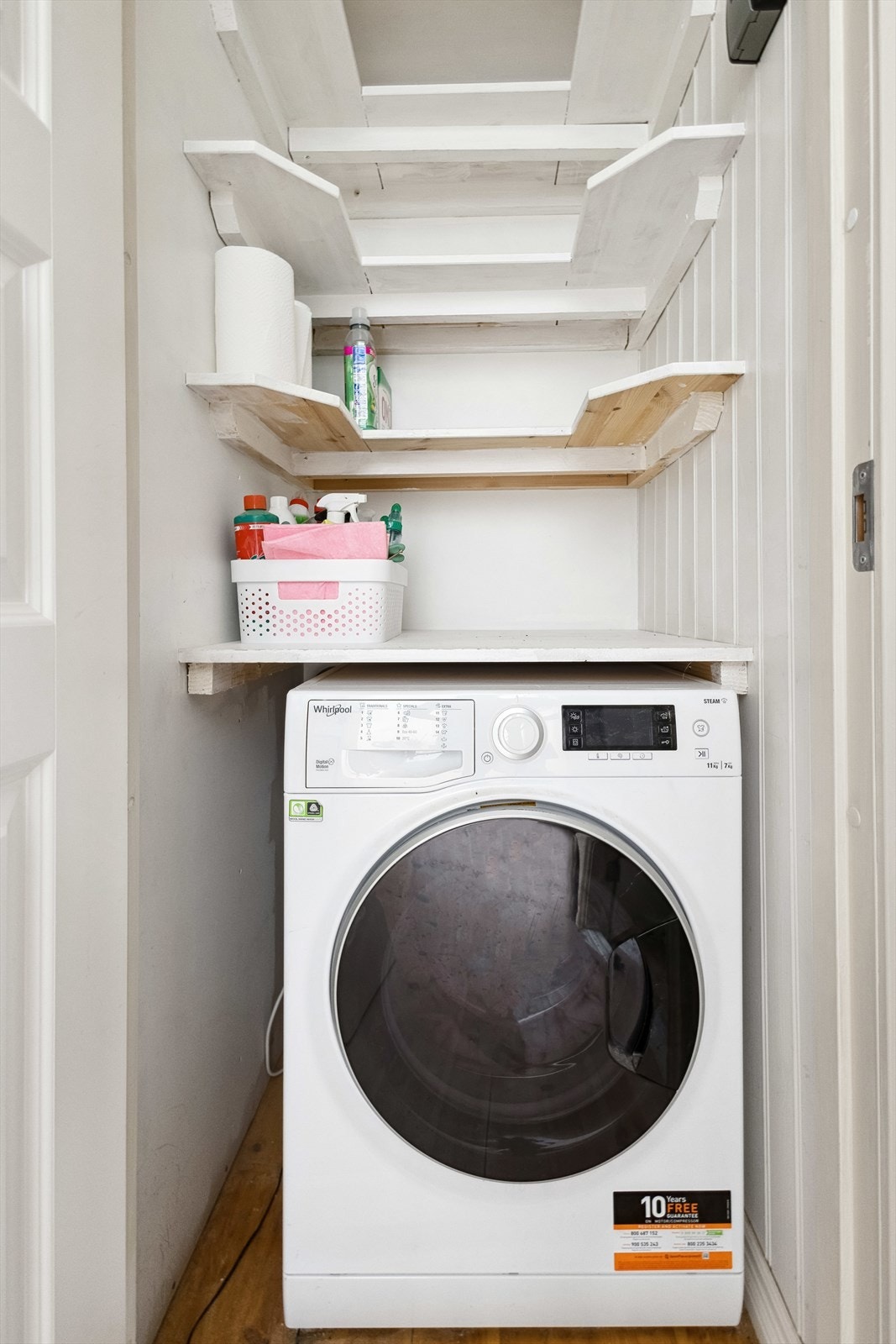 Opplegg for vaskemaskin i intern bod. Galleribilde