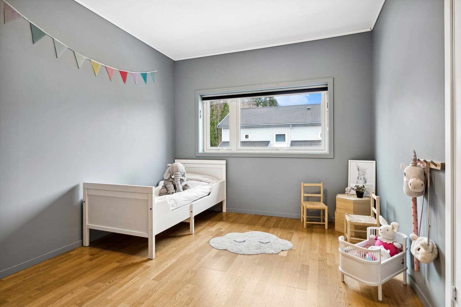Det tredje soverommet er i dag innredet som barnerom. Galleribilde