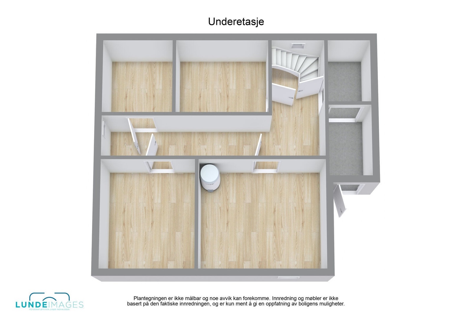 Plantegning underetasje 3D - ikke målbar Galleribilde