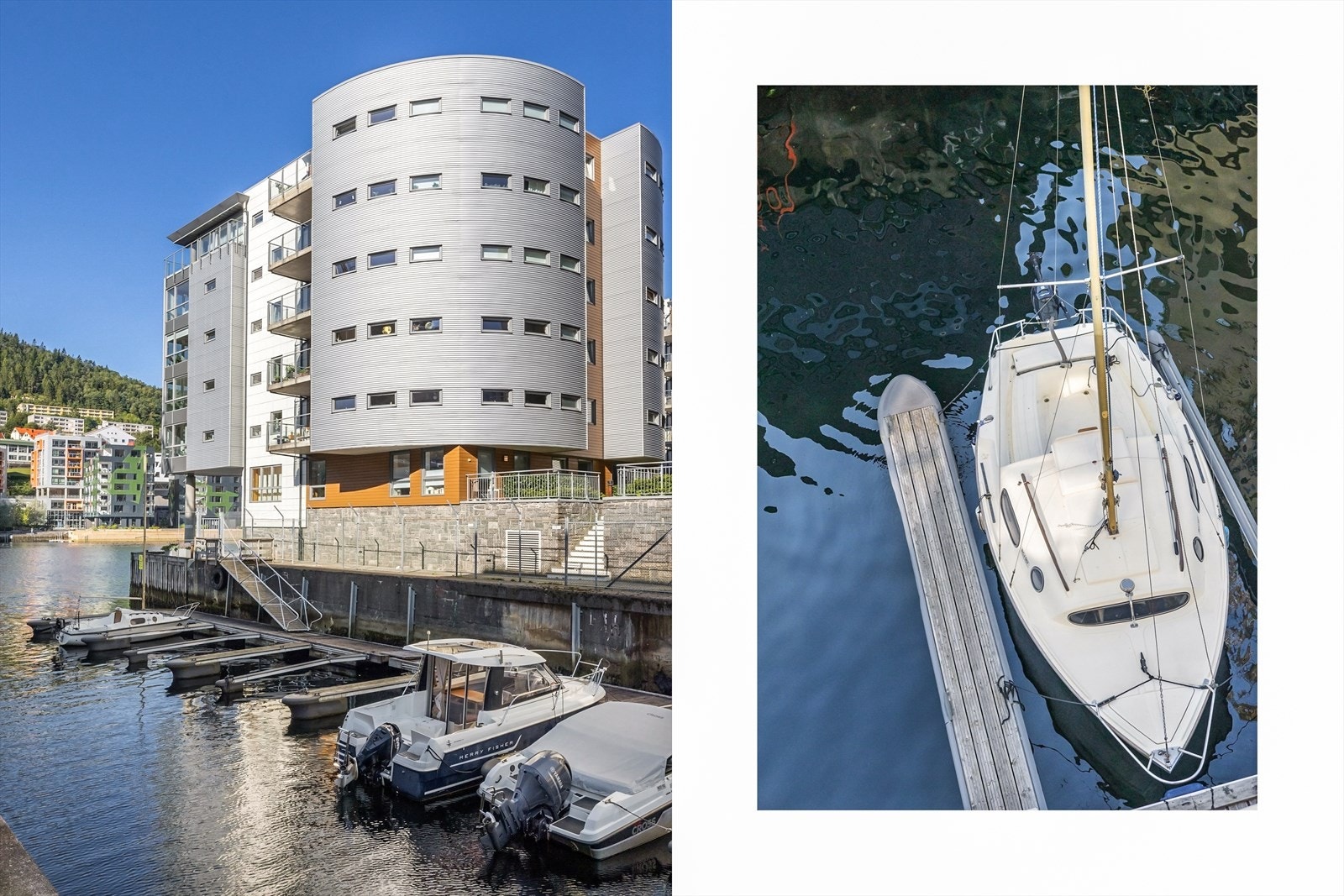 Det er ledige båtplasser i marinaen. Galleribilde