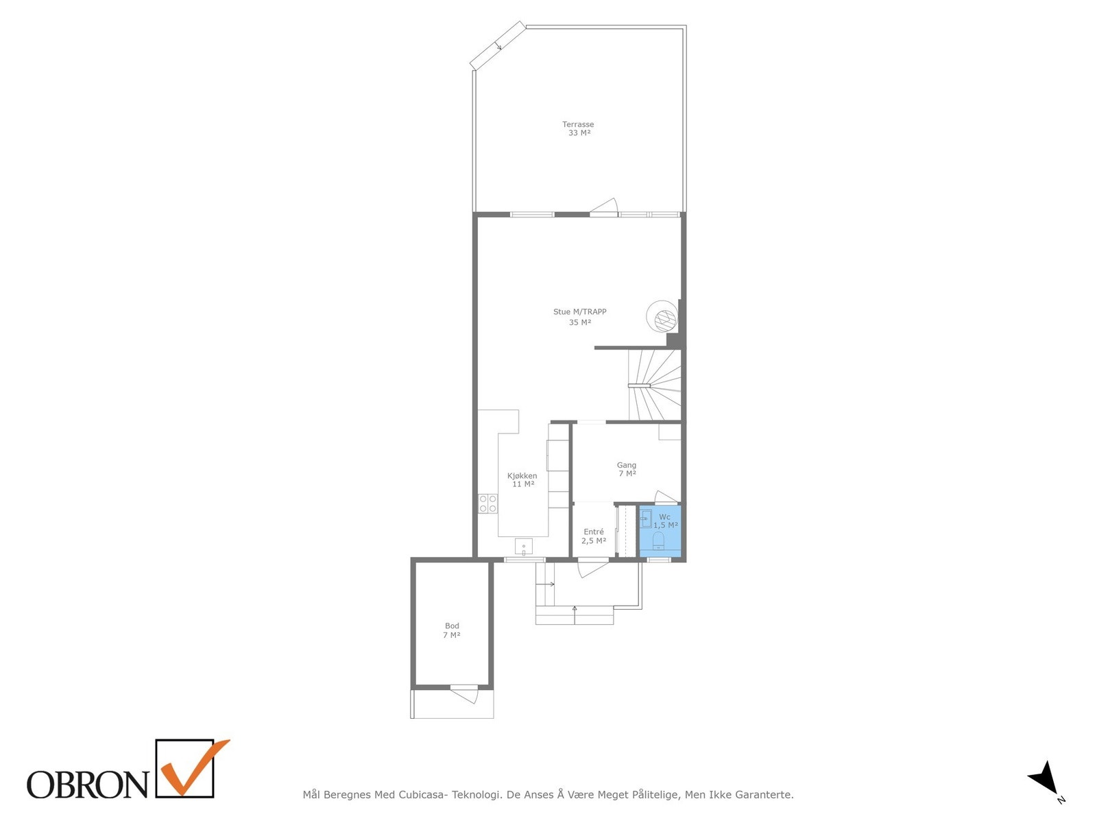 Planskisse 1. etasje. Galleribilde