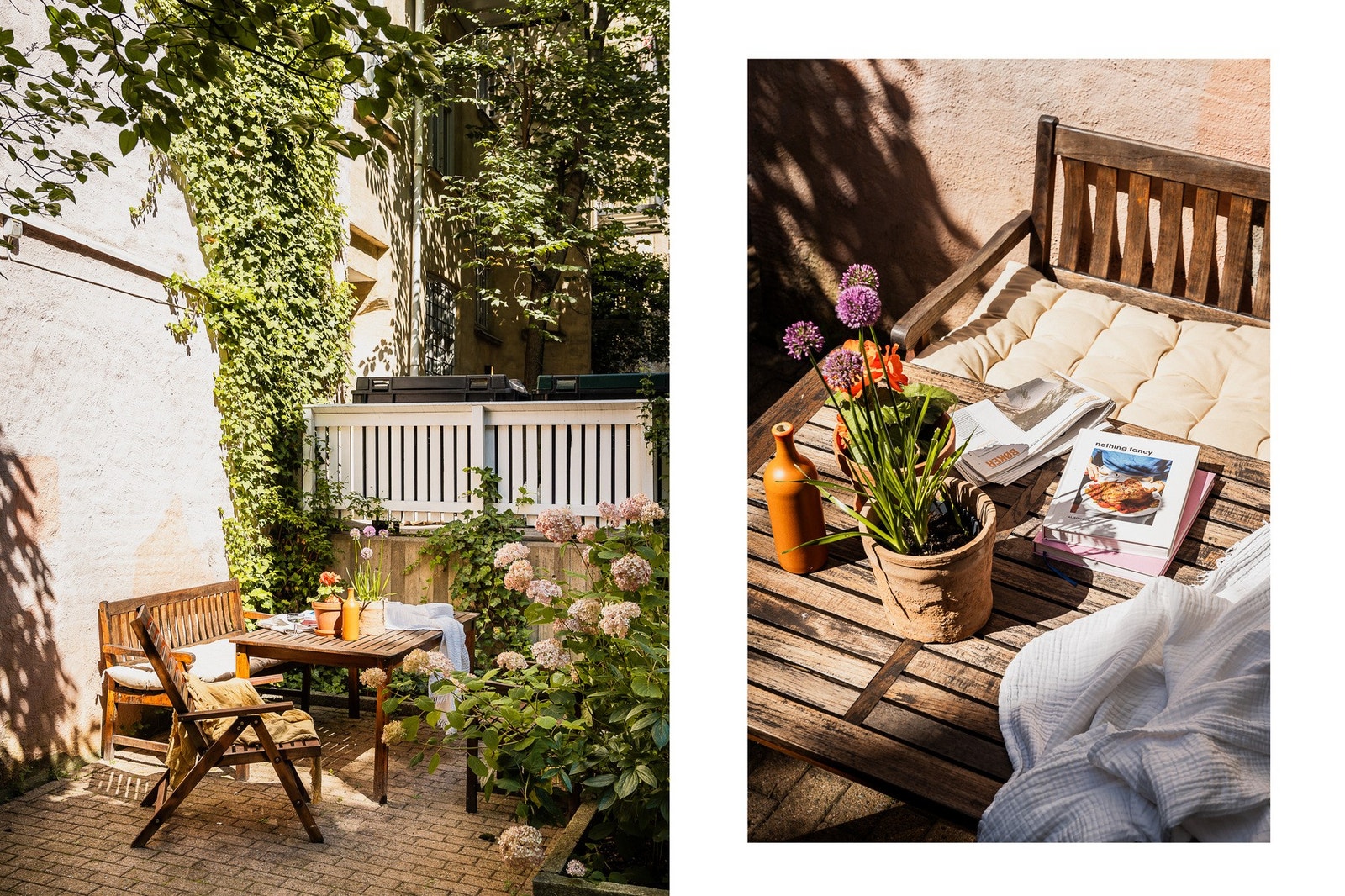 Hyggelig felles bakgård med sittegruppe. Galleribilde