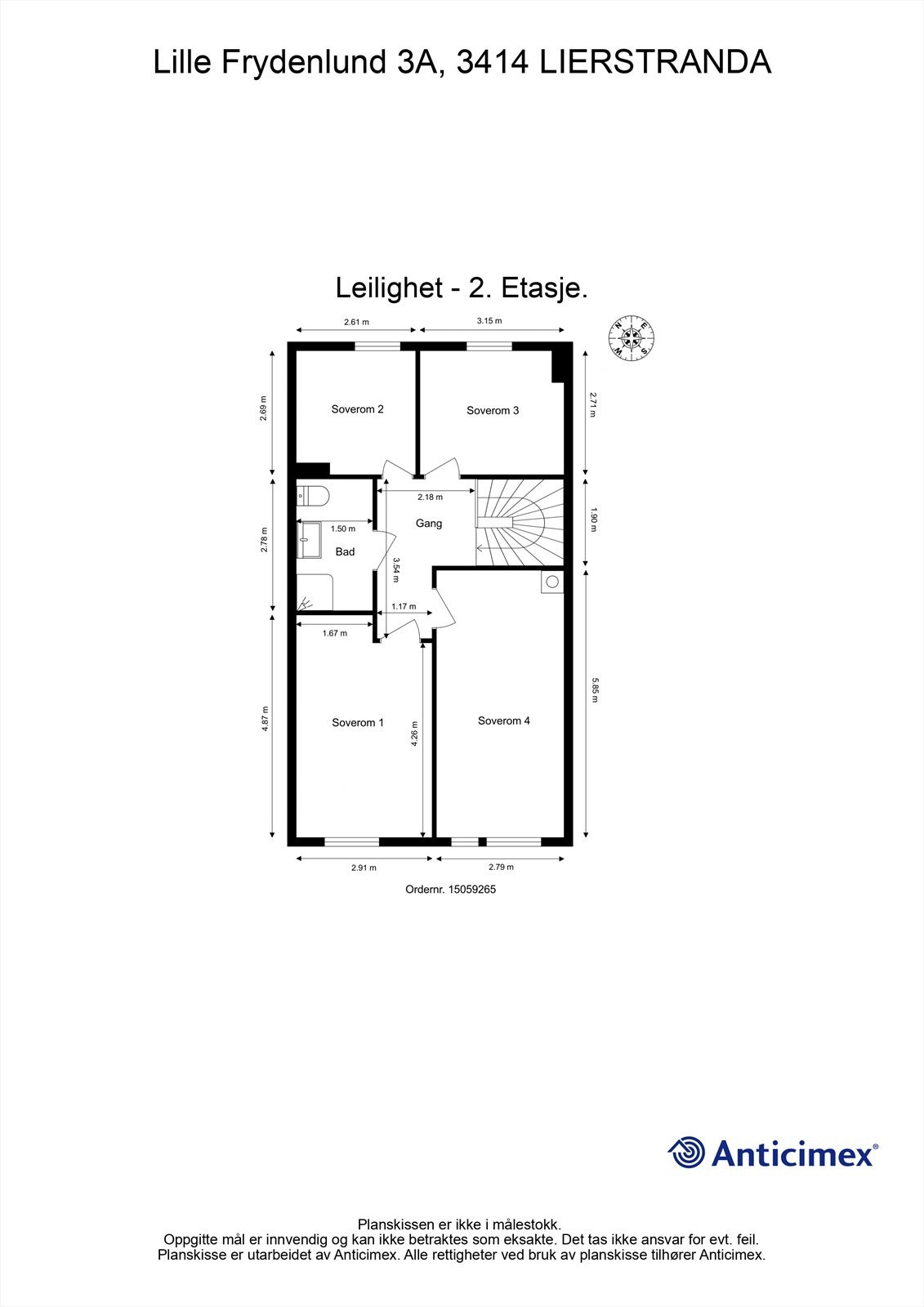 Plantegning 2. etasje Galleribilde