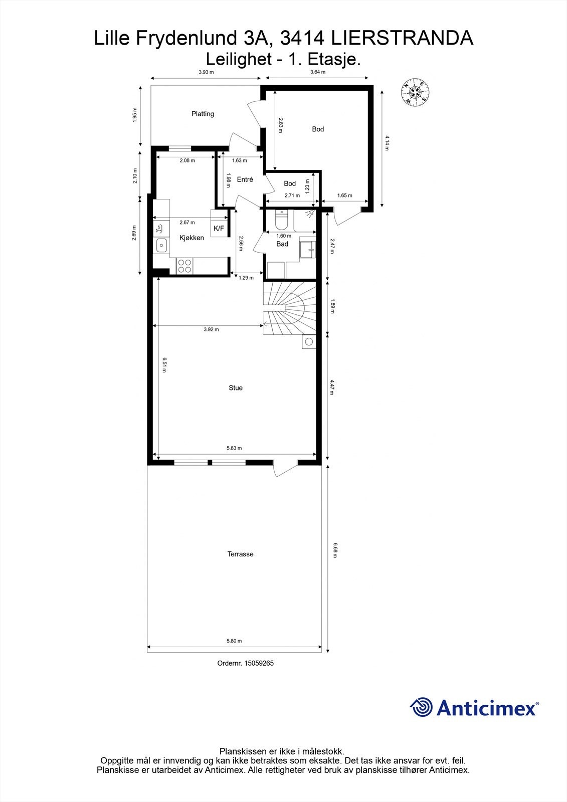 Plantegning 1. etasje Galleribilde