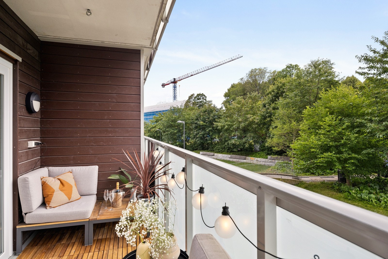 Dette er en herlig og vestvent balkong. Galleribilde