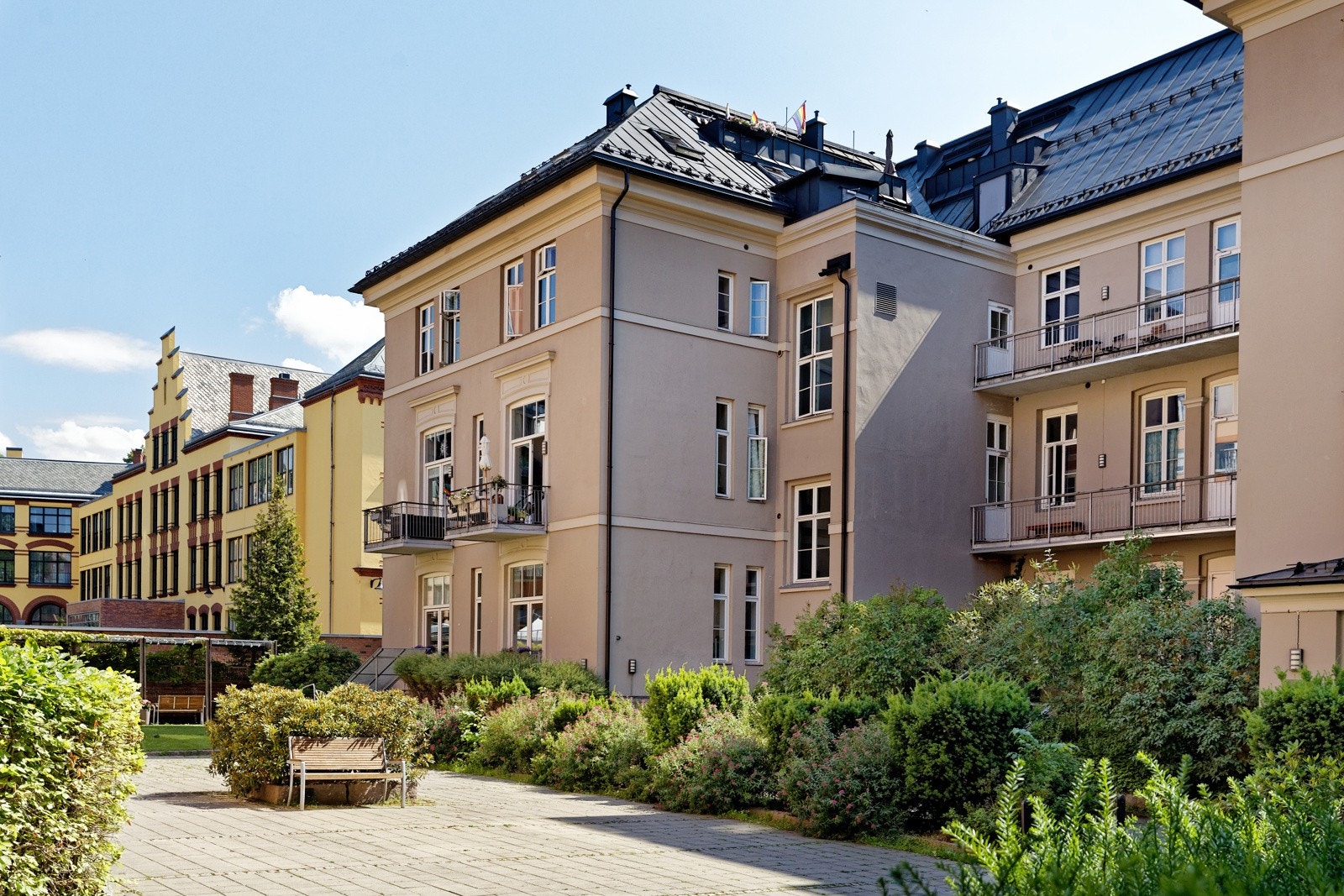 Klassisk flott fasade - Pilestredet Park er et stort boligutviklingsprosjekt hvor miljøhensyn og estetikk går hånd i hånd Galleribilde