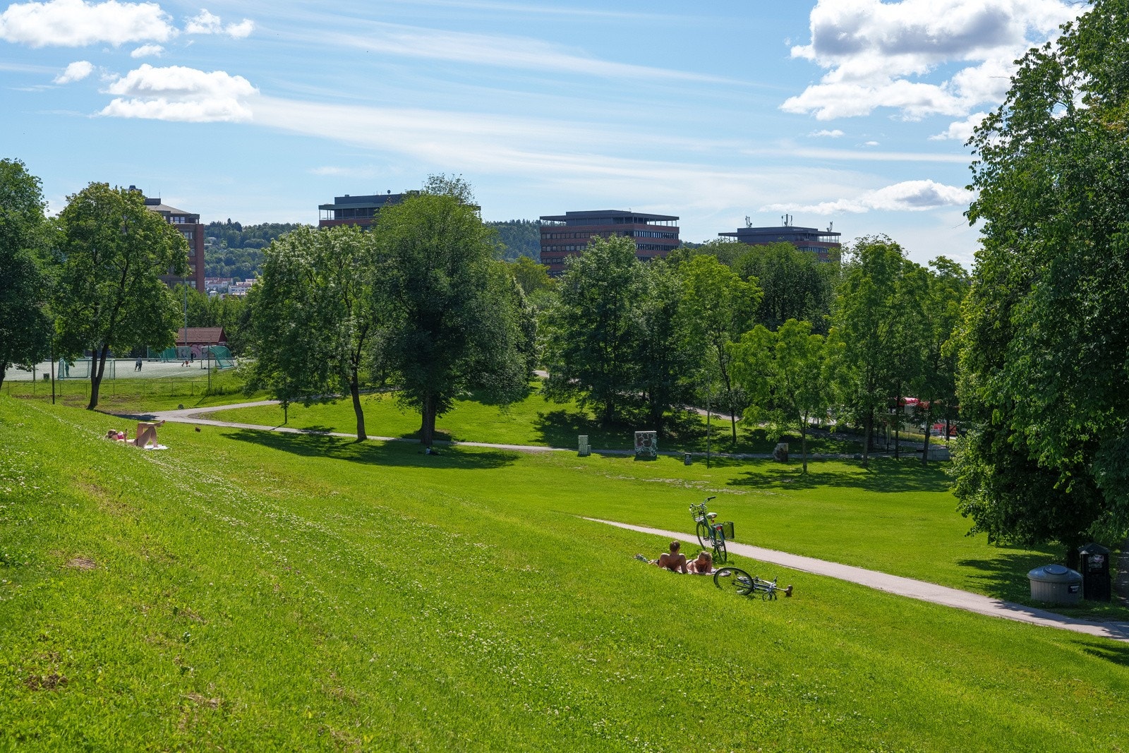Tøyenparken er få minutters gange fra boligen. Det nye Tøyenbadet bygges også her. Galleribilde