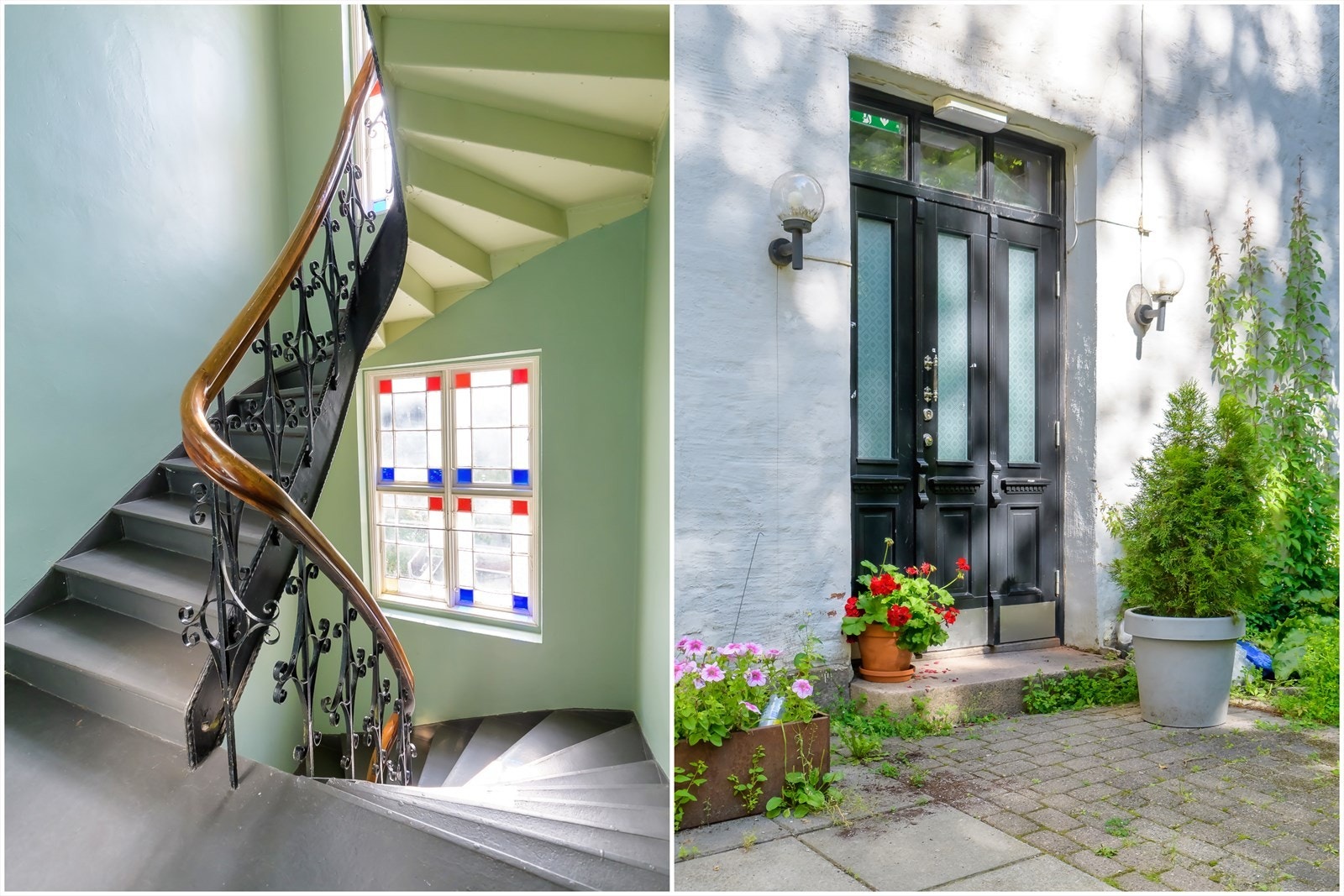 Magnus ´gate 1B har inngang fra den avlåste og fredelige bakgården, noe som bidrar til den rolige atmosfæren. Galleribilde