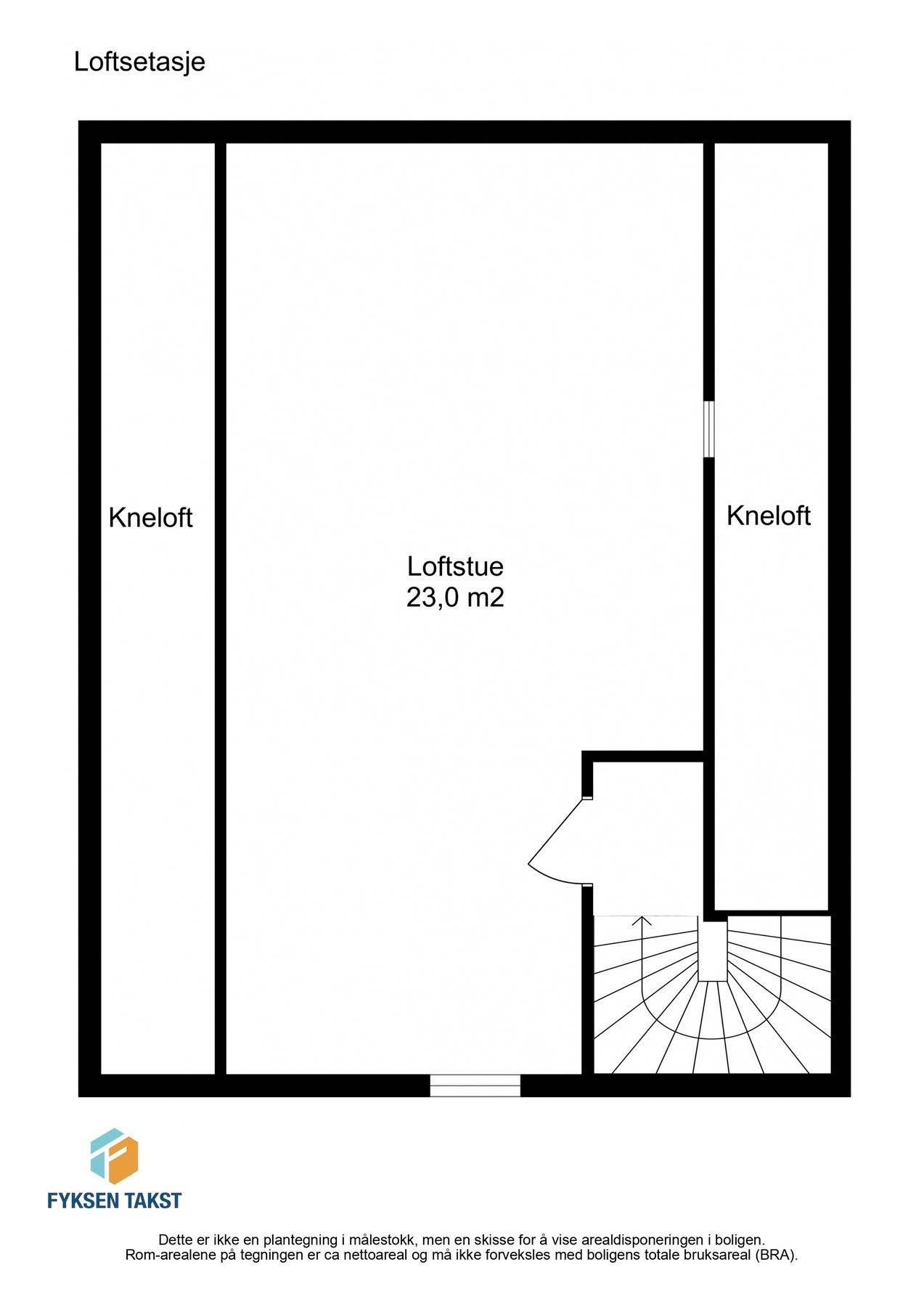 Planskisse loft. Galleribilde