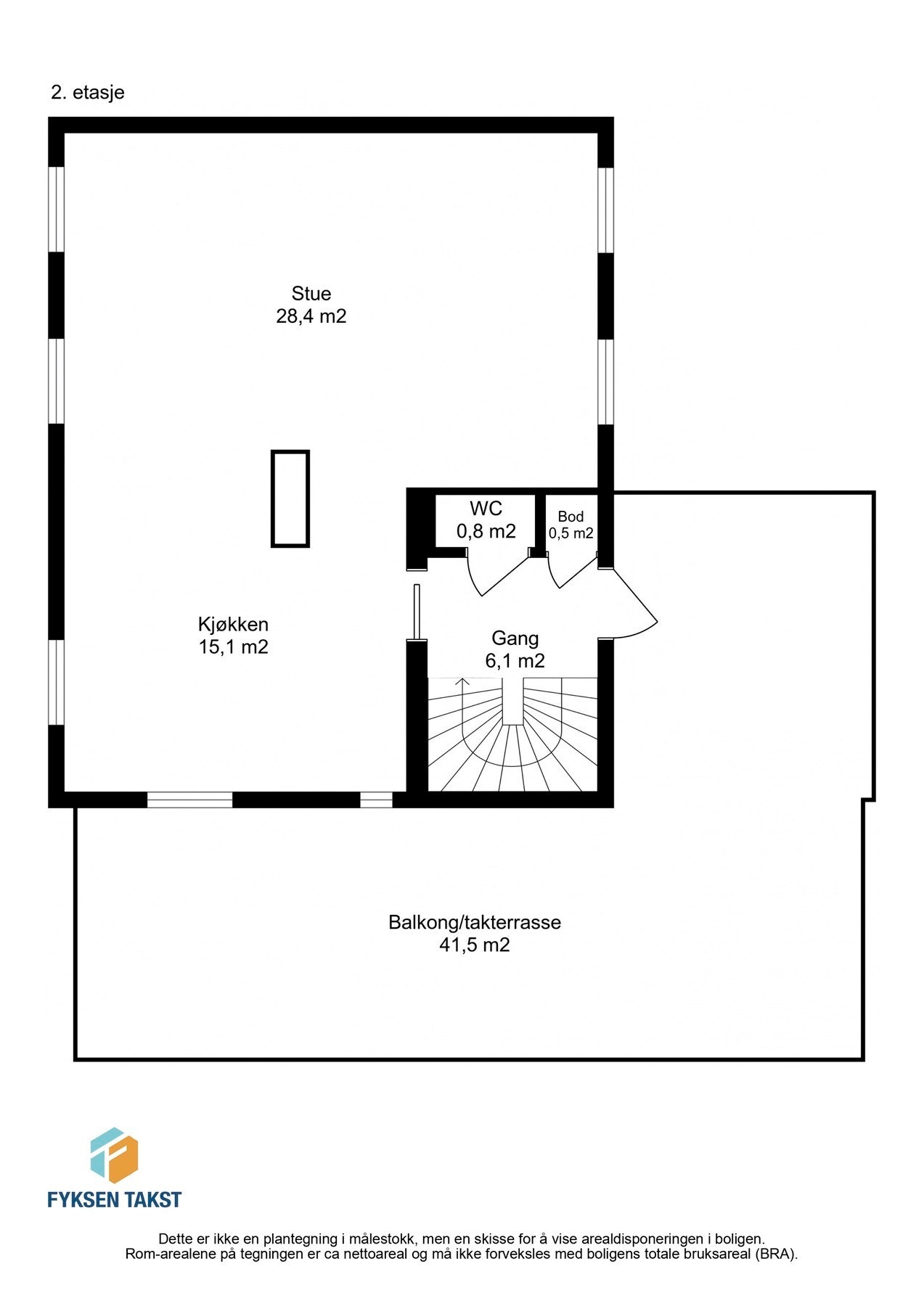 Planskisse 2.etasje. Galleribilde