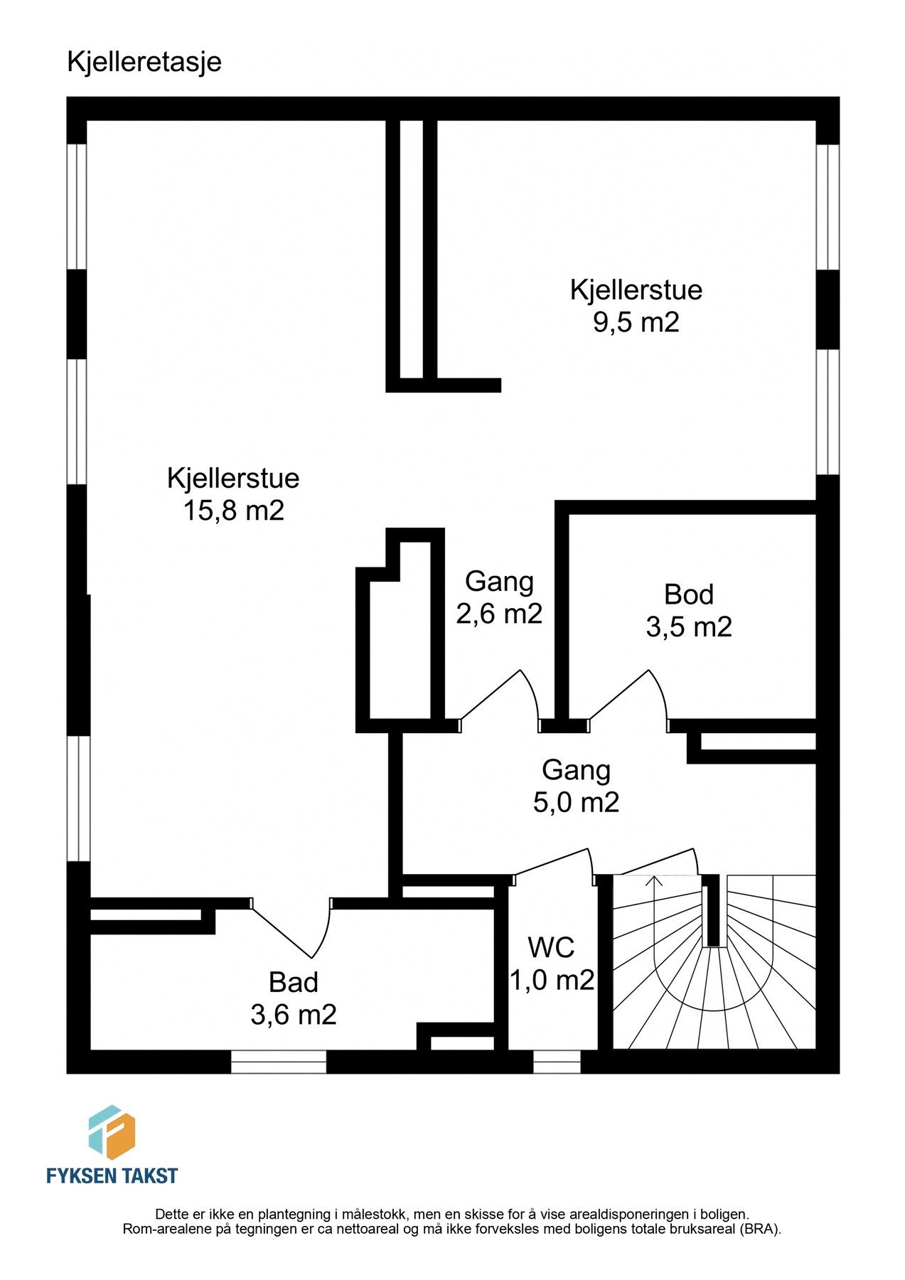 Planskisse kjeller. Galleribilde