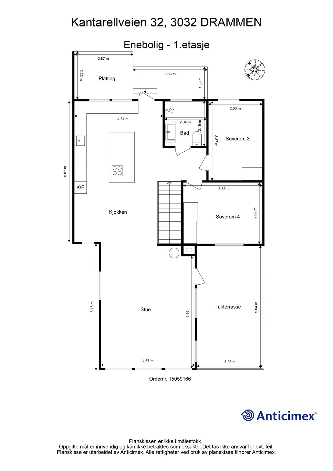 Plantegning 1. etasje Galleribilde