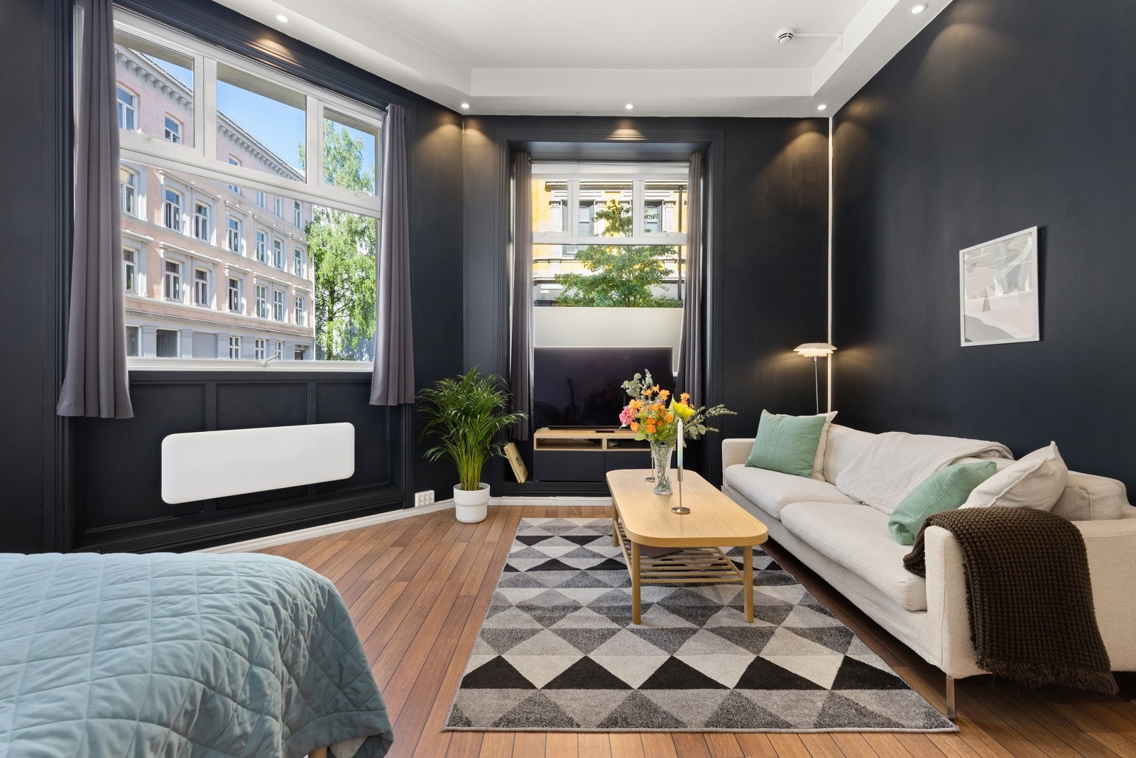 Leiligheten har en praktisk og unik planløsning. Galleribilde