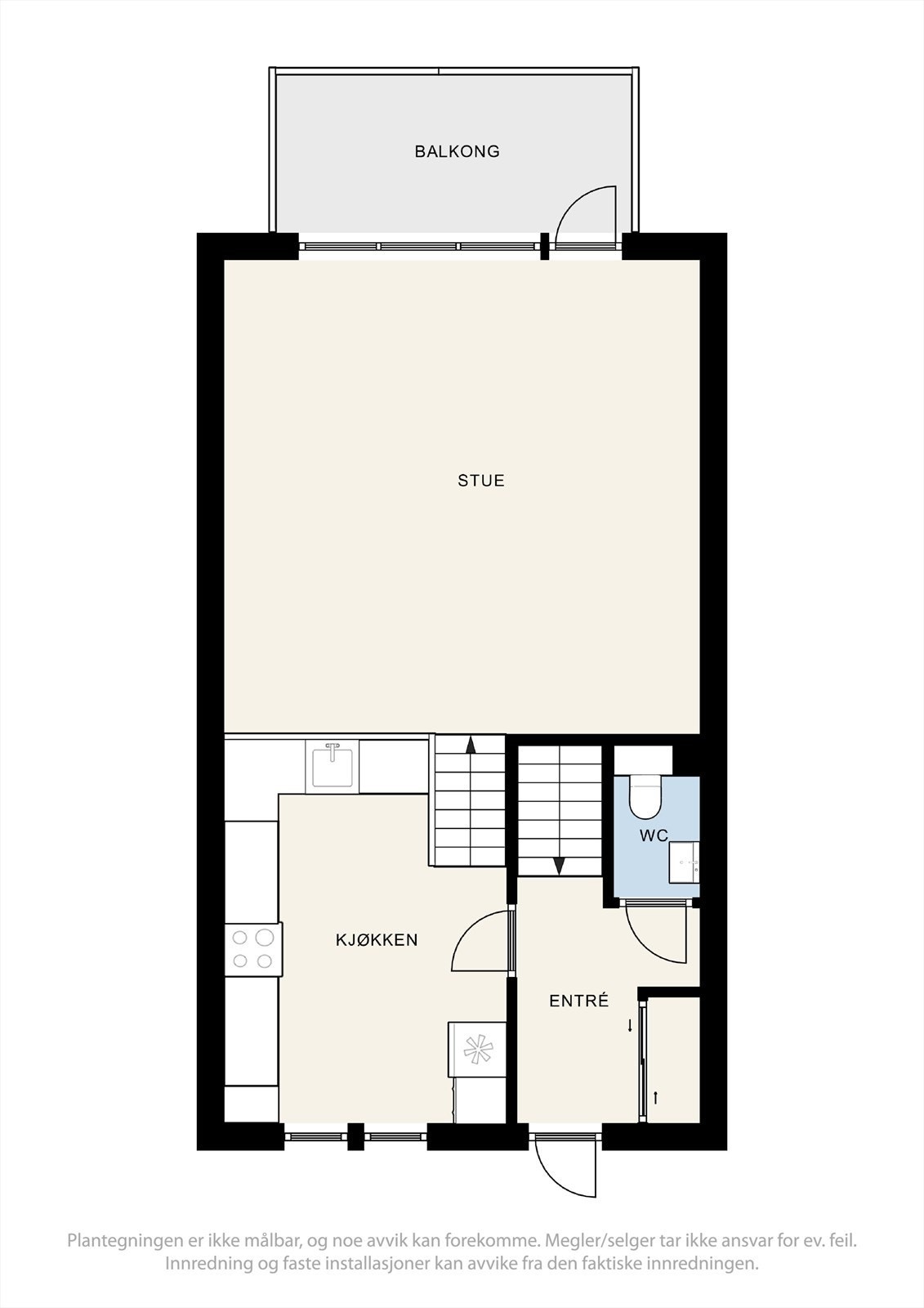 Plantegnig øvre plan og mellomplan. Galleribilde