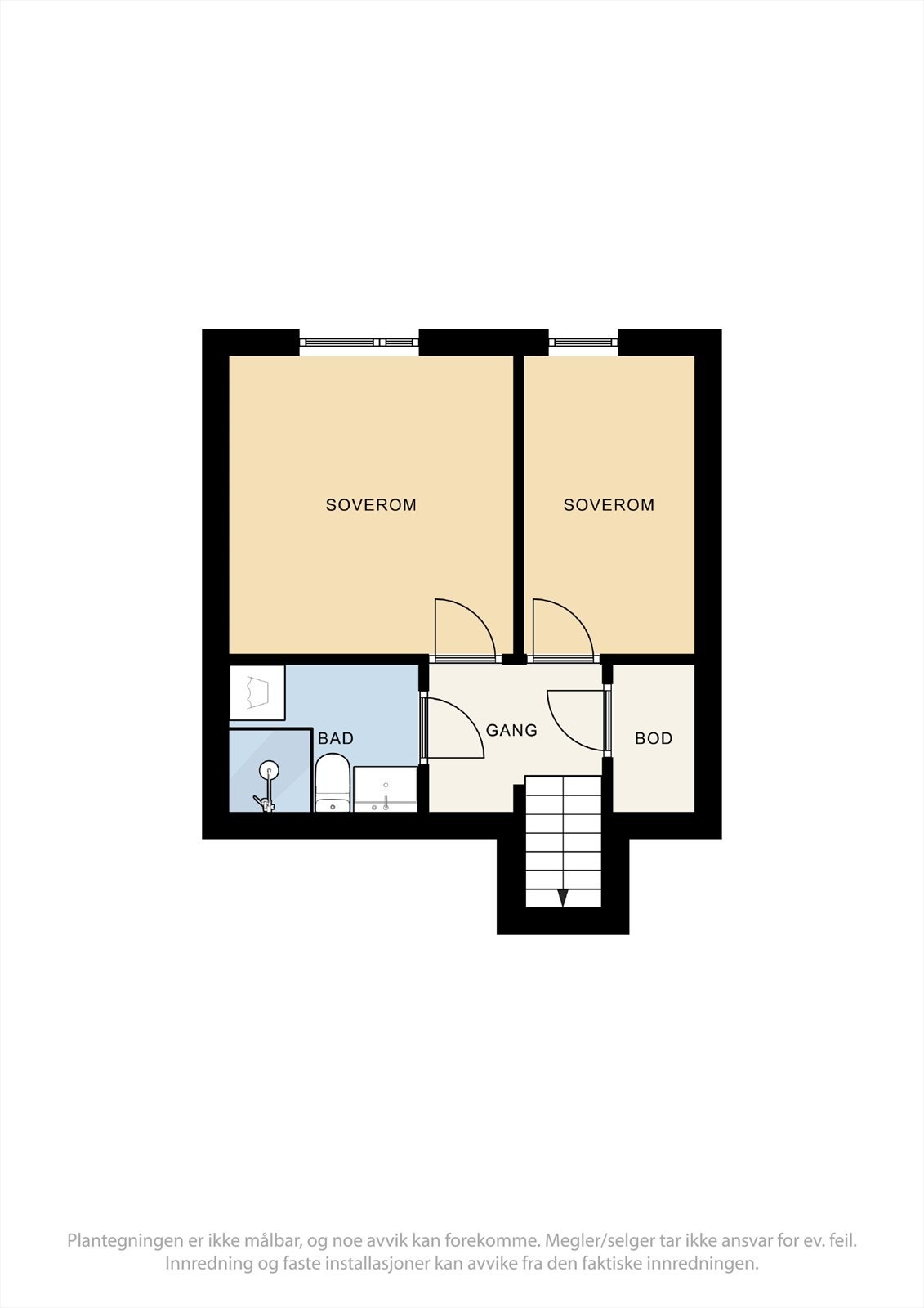 Plantegning nedre plan. Galleribilde
