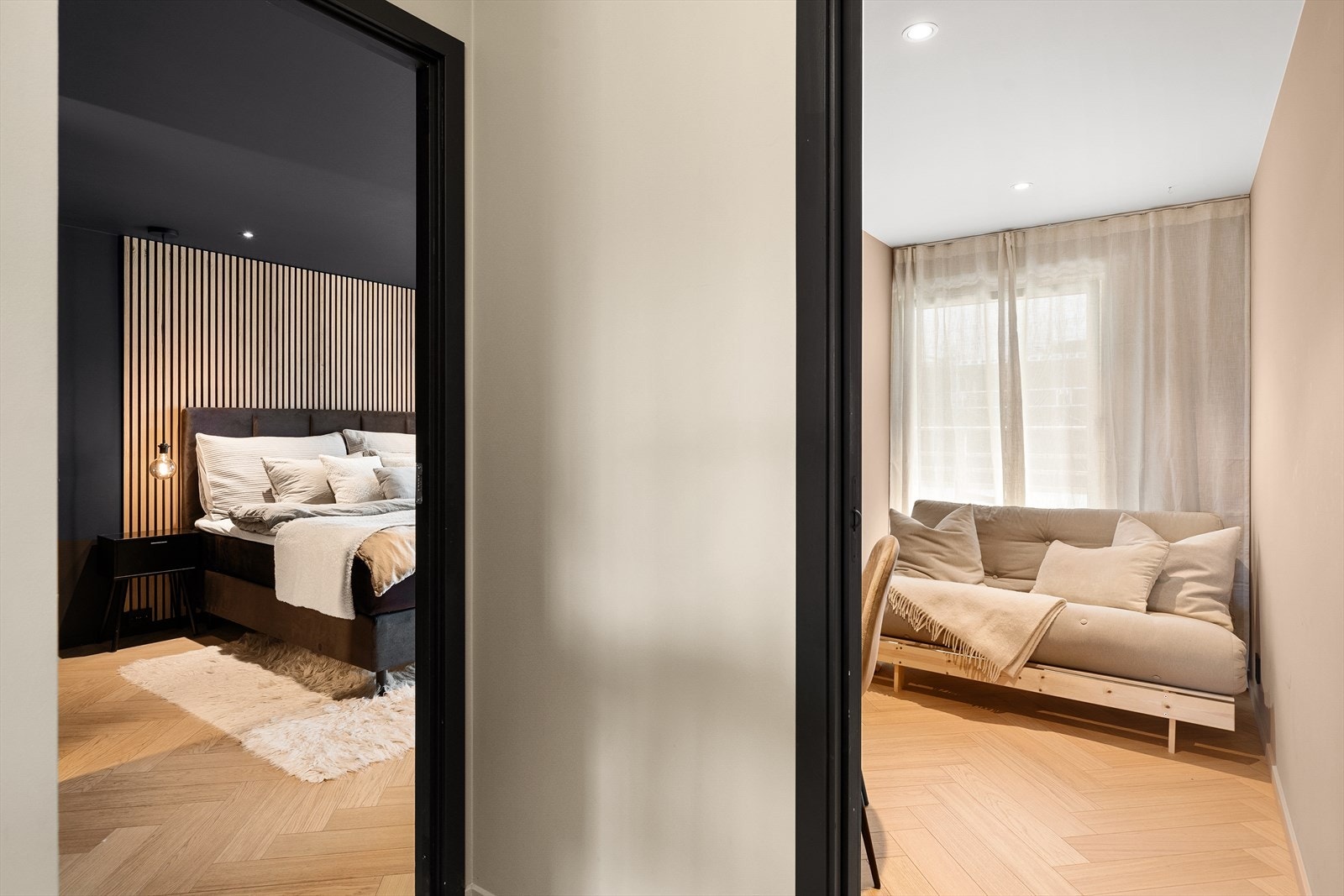 Alle soverommene ligger i boligens ene ende Galleribilde